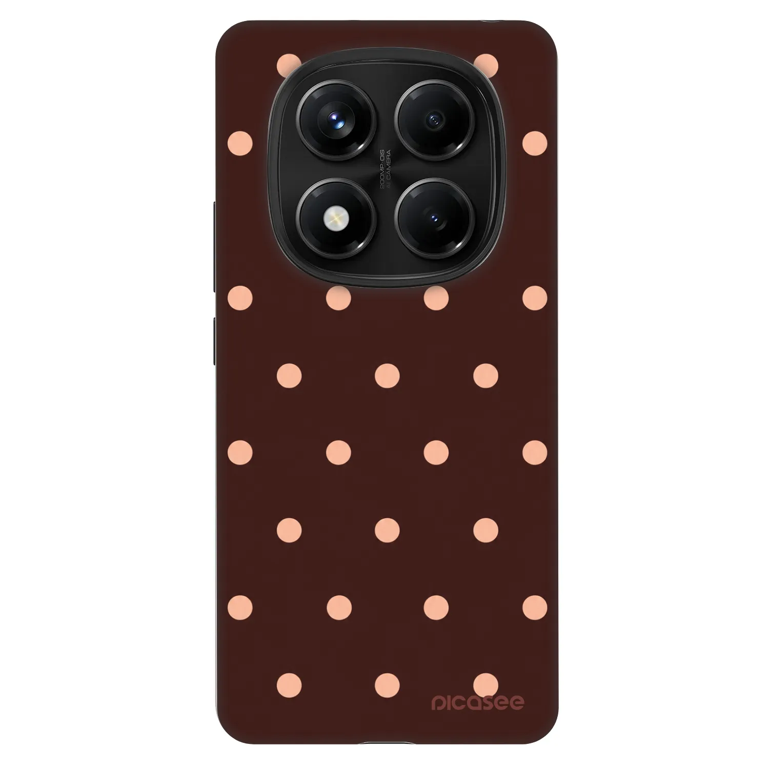 Picasee Fashion Case za Xiaomi Redmi Note 14 Pro 4G - Peach Dots & Chocolate
