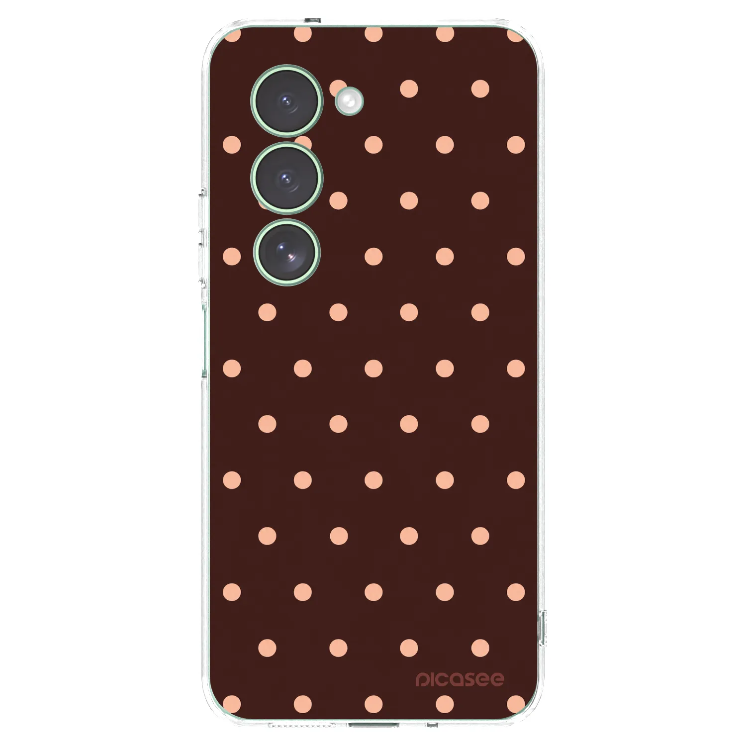 Picasee silikonski prozorni ovitek za Xiaomi Redmi 15 5G - Peach Dots & Chocolate