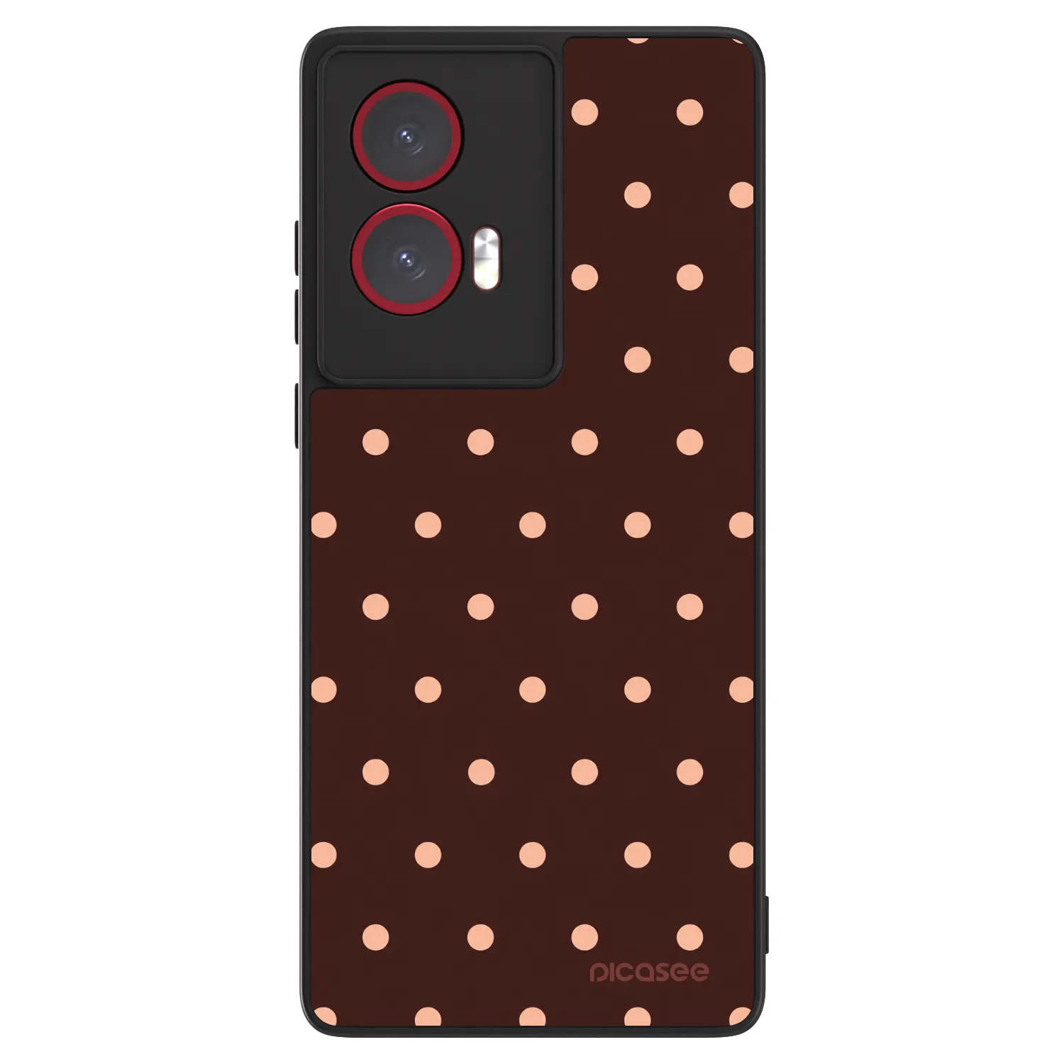 Picasee ULTIMATE CASE za Motorola Edge 50 Fusion - Peach Dots & Chocolate