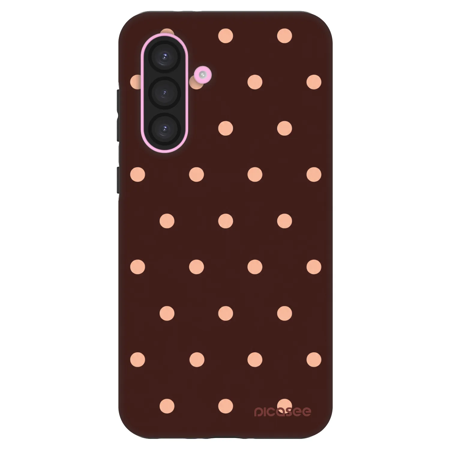 Picasee Fashion Case za Samsung Galaxy A56 5G A566B - Peach Dots & Chocolate