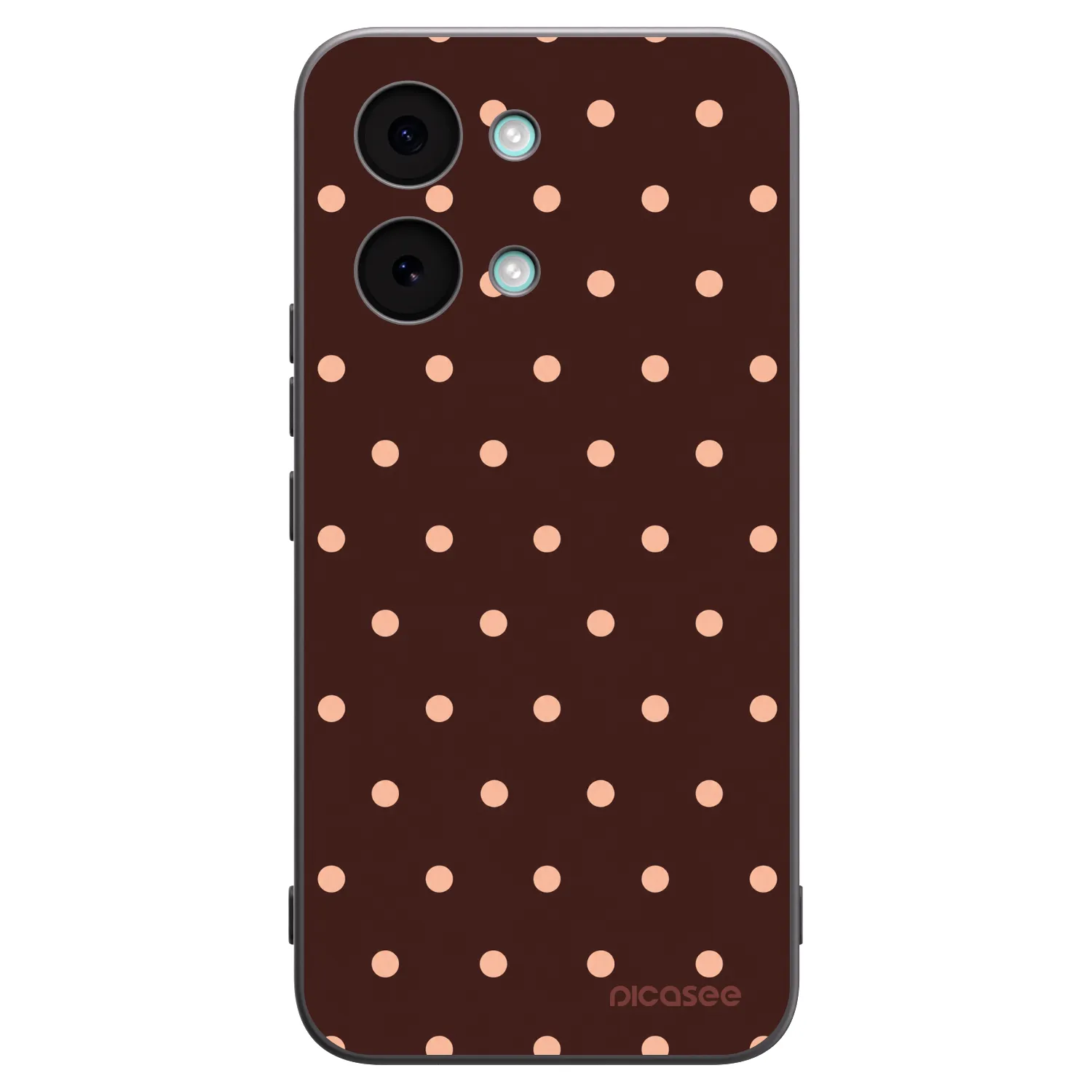 Picasee silikonski črni ovitek za Xiaomi Poco X8 Pro Max - Peach Dots & Chocolate