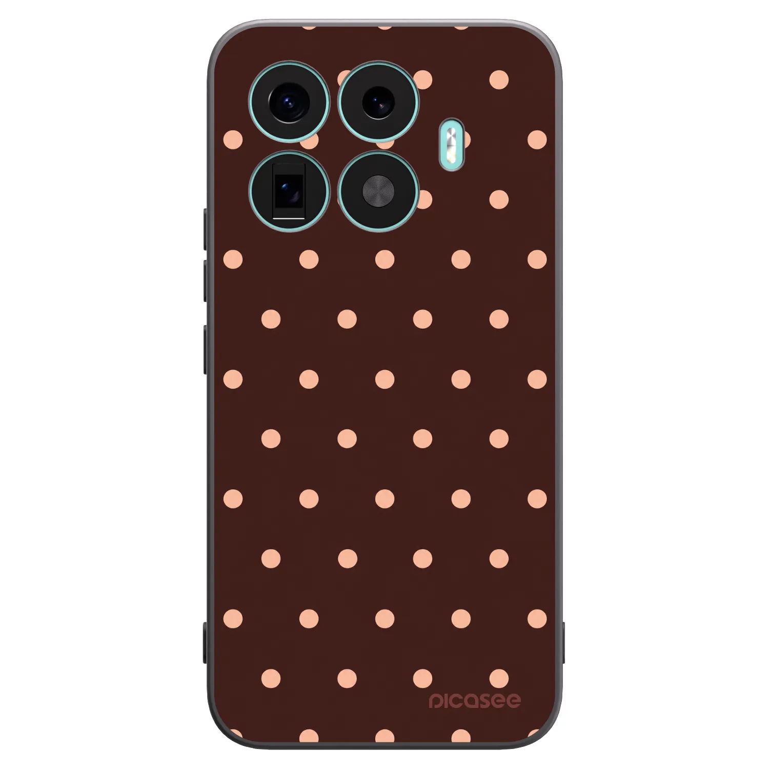 Picasee silikonski črni ovitek za Xiaomi 17T Pro - Peach Dots & Chocolate