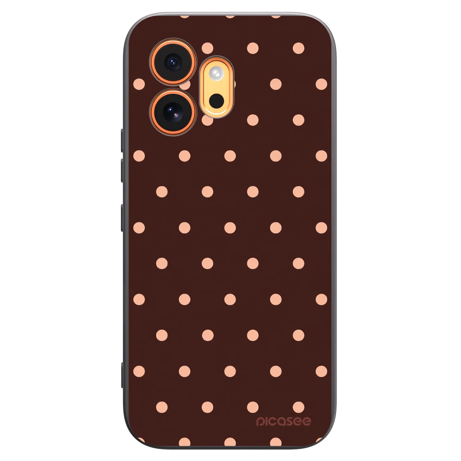 Picasee silikonski črni ovitek za Honor 600 - Peach Dots & Chocolate