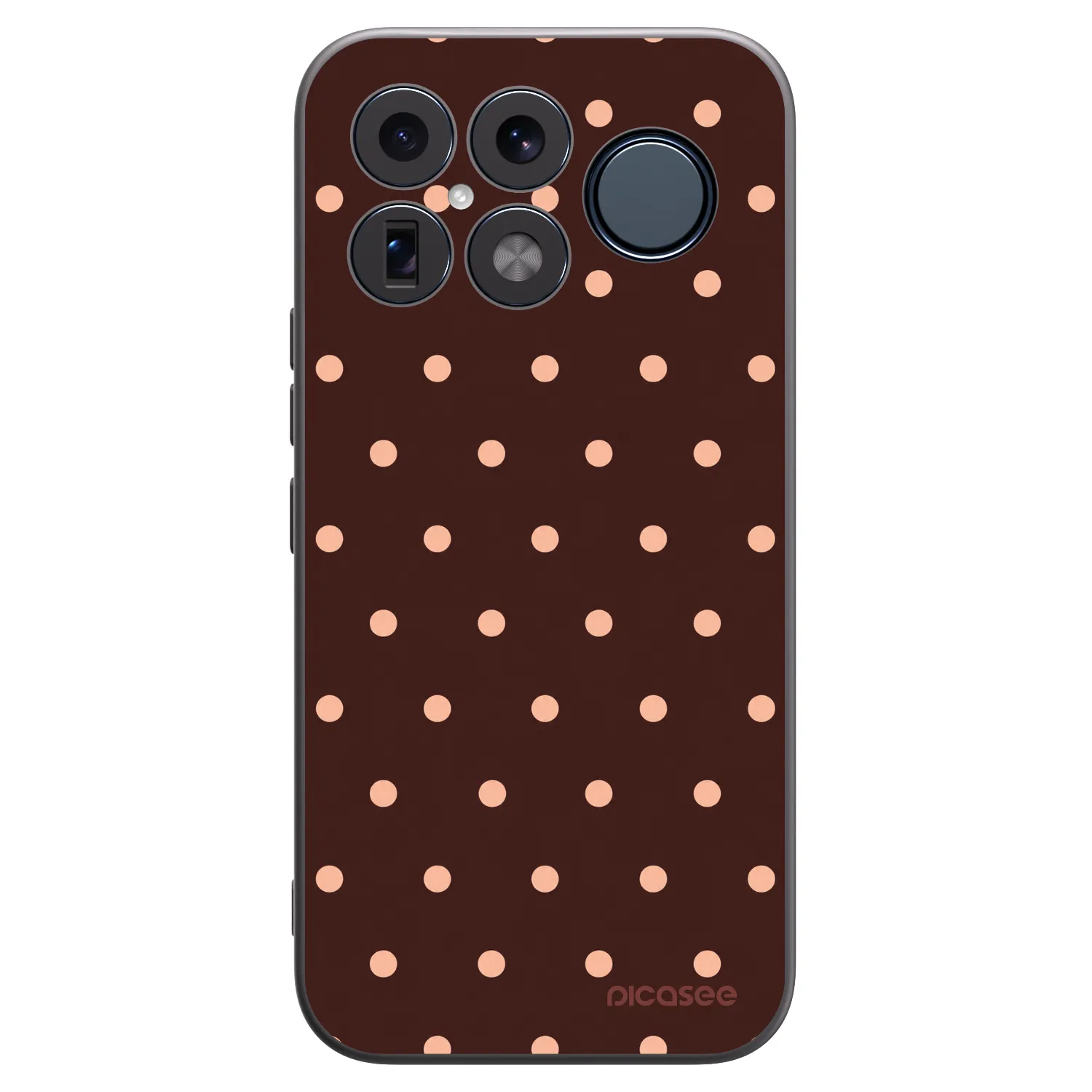 Picasee silikonski črni ovitek za Xiaomi Poco F8 Ultra - Peach Dots & Chocolate