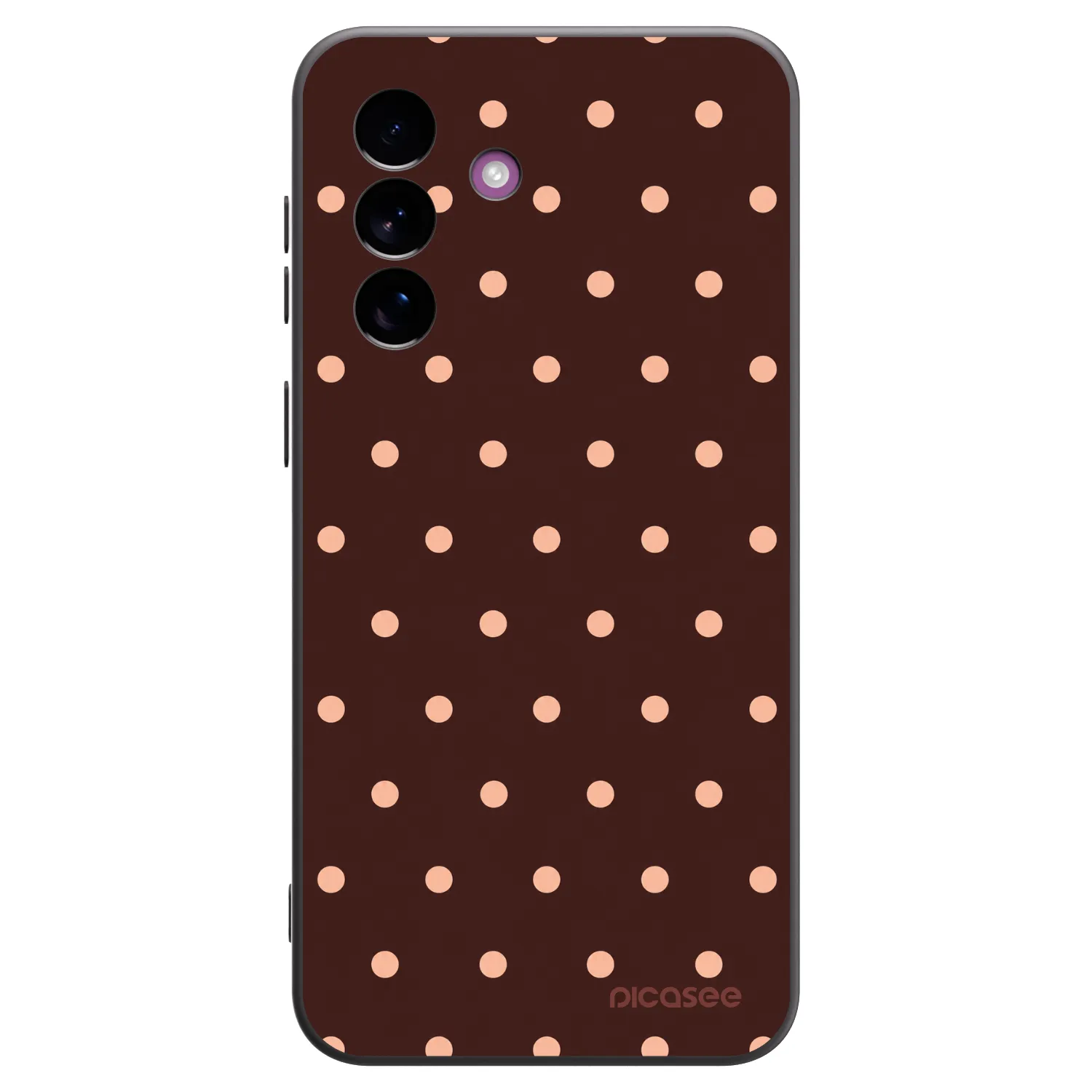 Picasee silikonski črni ovitek za Samsung Galaxy A37 - Peach Dots & Chocolate