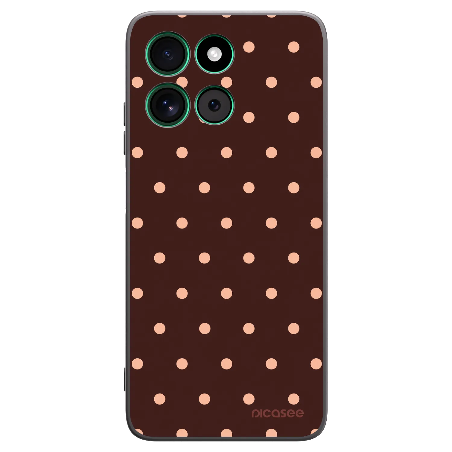 Picasee silikonski črni ovitek za Motorola Moto G57 Power - Peach Dots & Chocolate