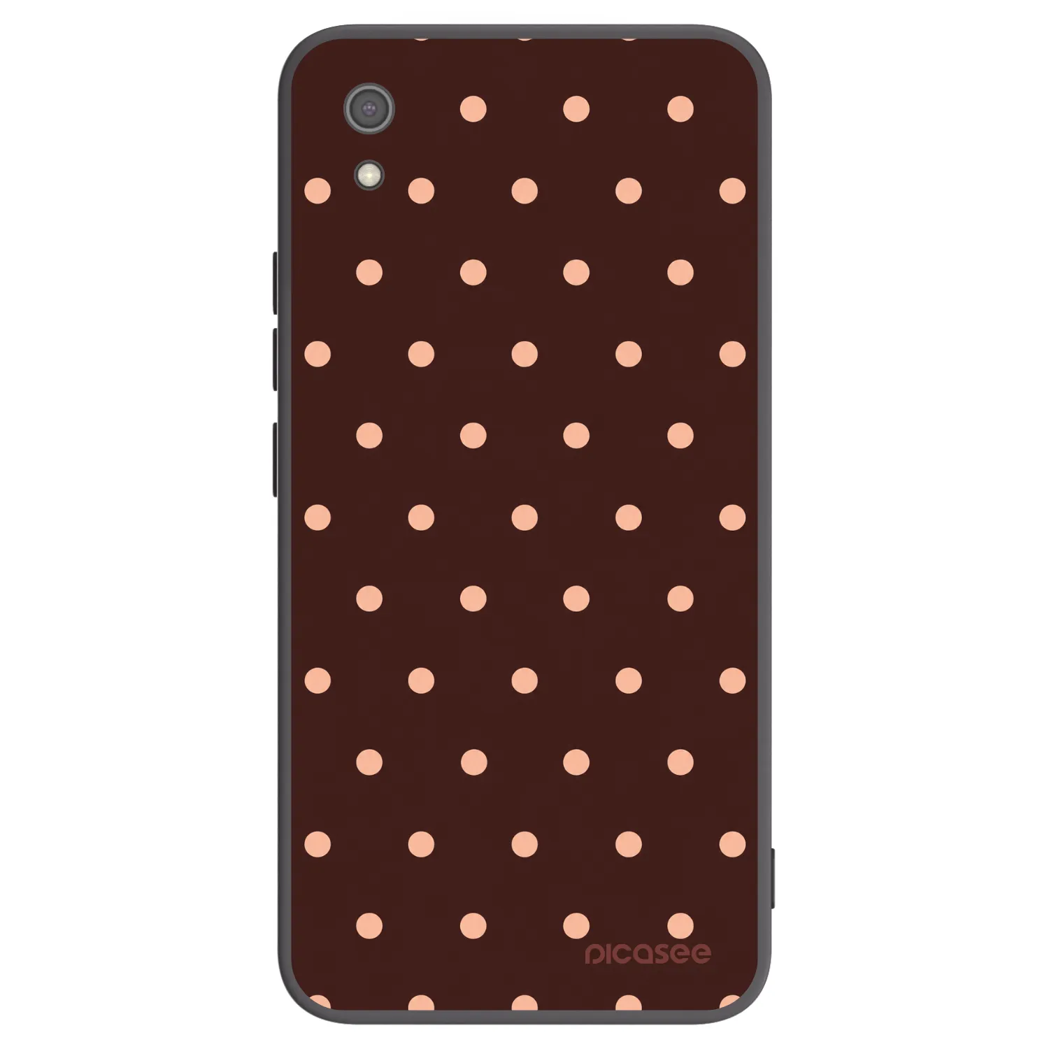 Picasee silikonski črni ovitek za Xiaomi Redmi 7A - Peach Dots & Chocolate
