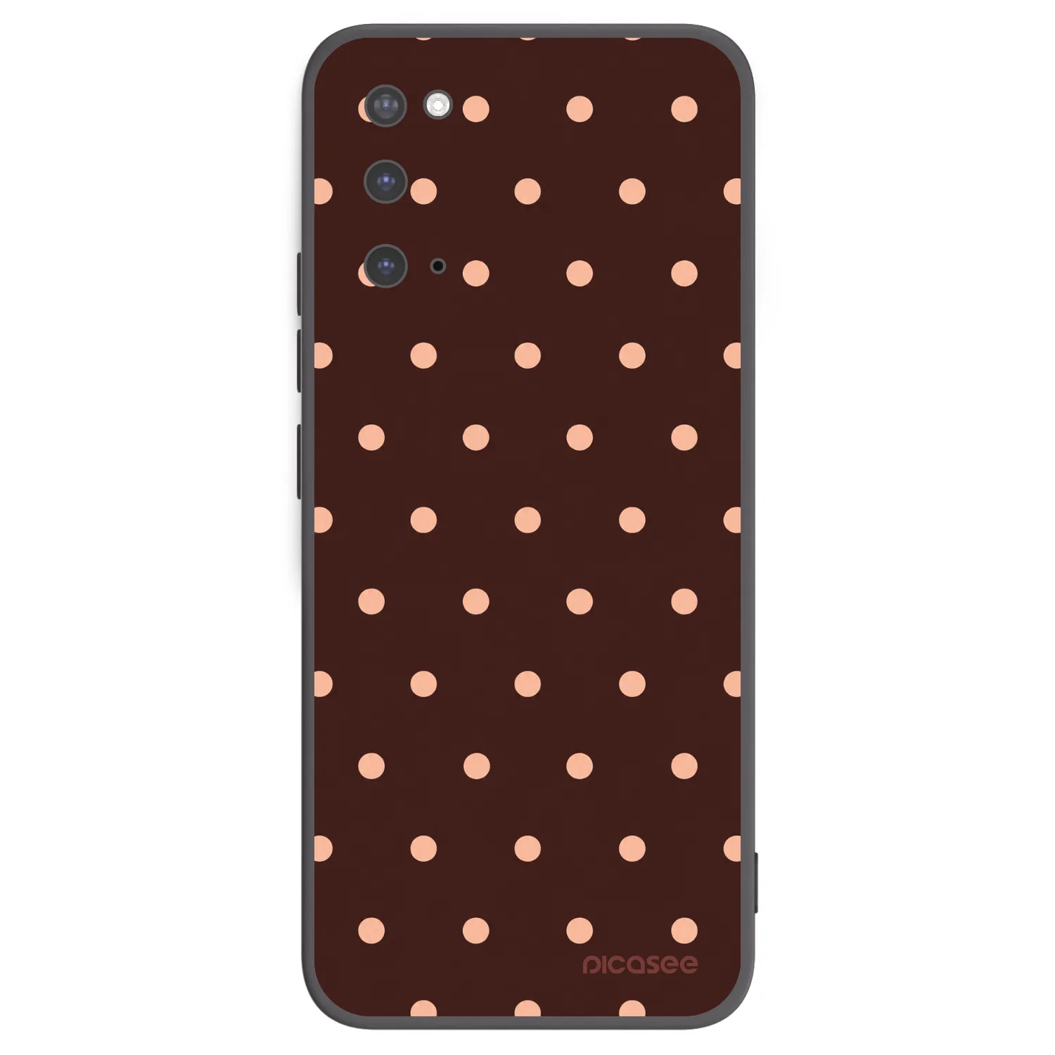 Picasee silikonski črni ovitek za Samsung Galaxy S20 G980F - Peach Dots & Chocolate