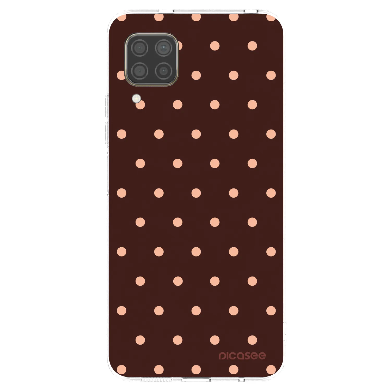 Picasee silikonski prozorni ovitek za Huawei P40 Lite - Peach Dots & Chocolate