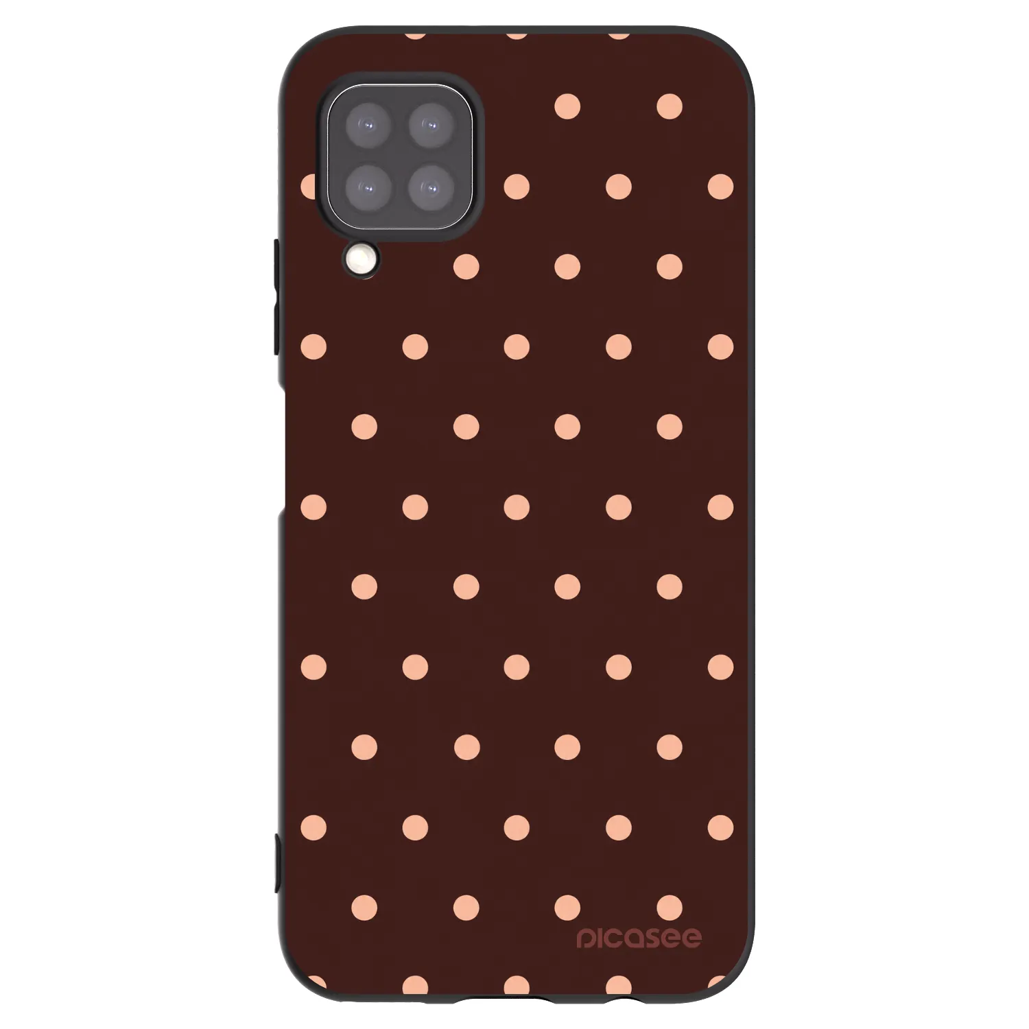Picasee silikonski črni ovitek za Huawei P40 Lite - Peach Dots & Chocolate
