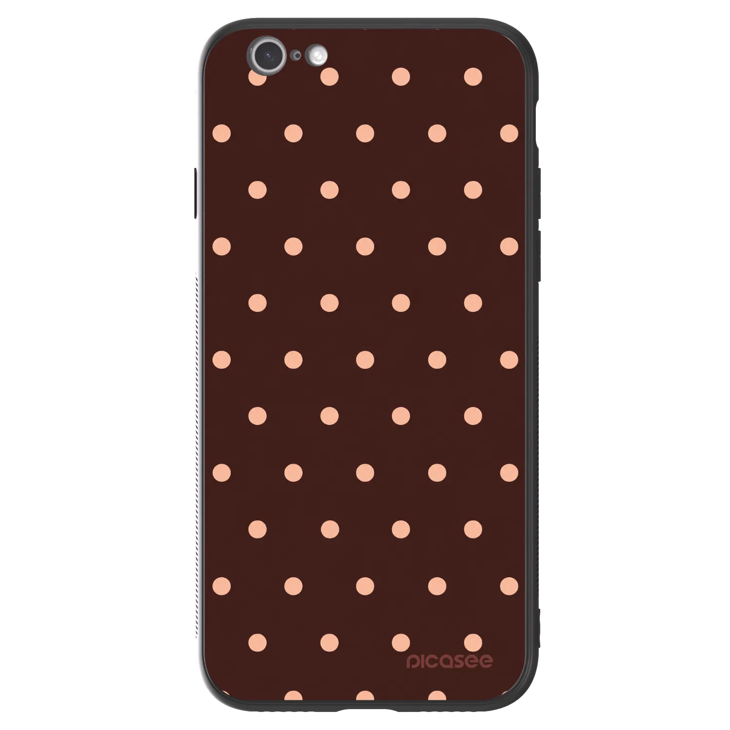 Picasee ULTIMATE CASE za Apple iPhone 6/6S - Peach Dots & Chocolate