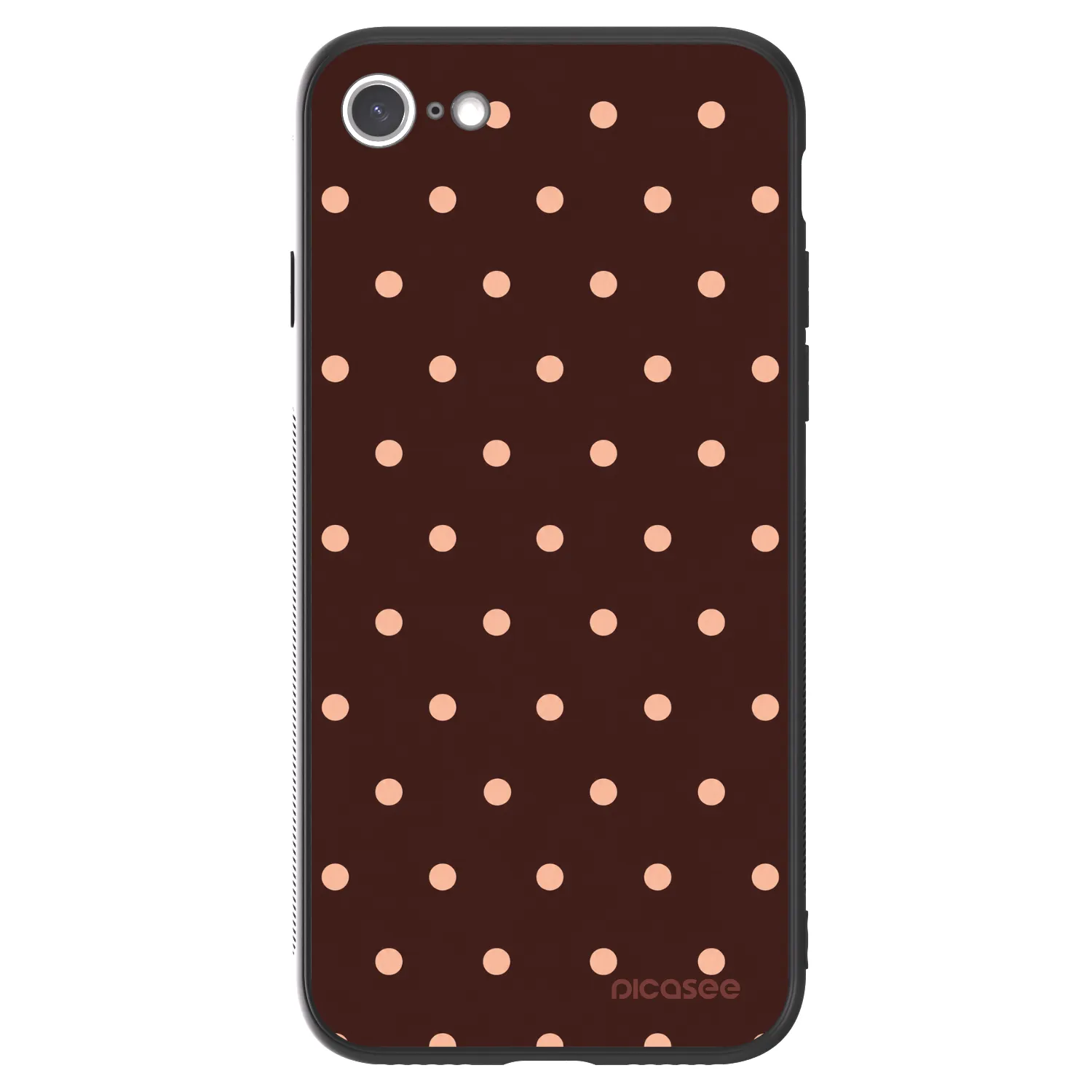 Picasee ULTIMATE CASE za Apple iPhone 7 - Peach Dots & Chocolate