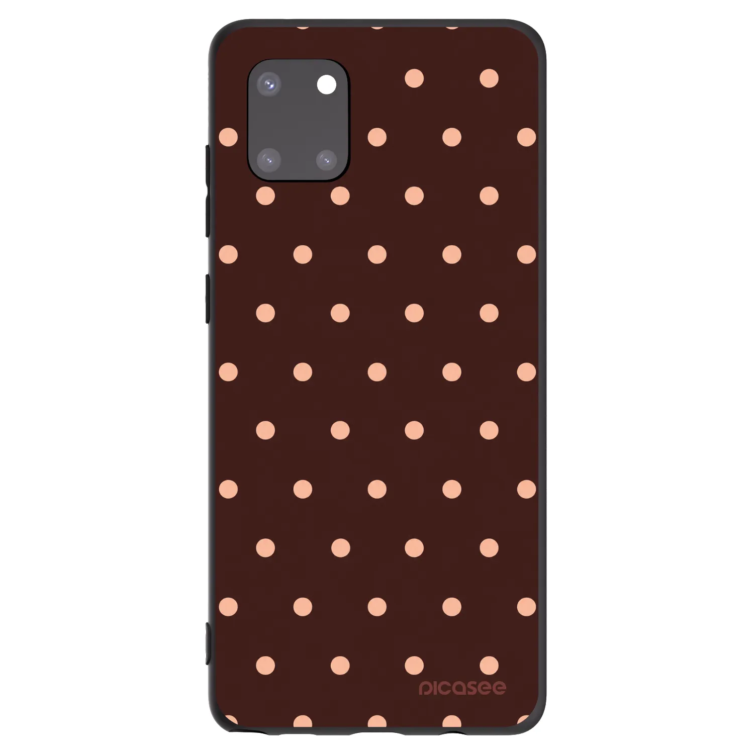 Picasee silikonski črni ovitek za Samsung Galaxy Note 10 Lite N770F - Peach Dots & Chocolate