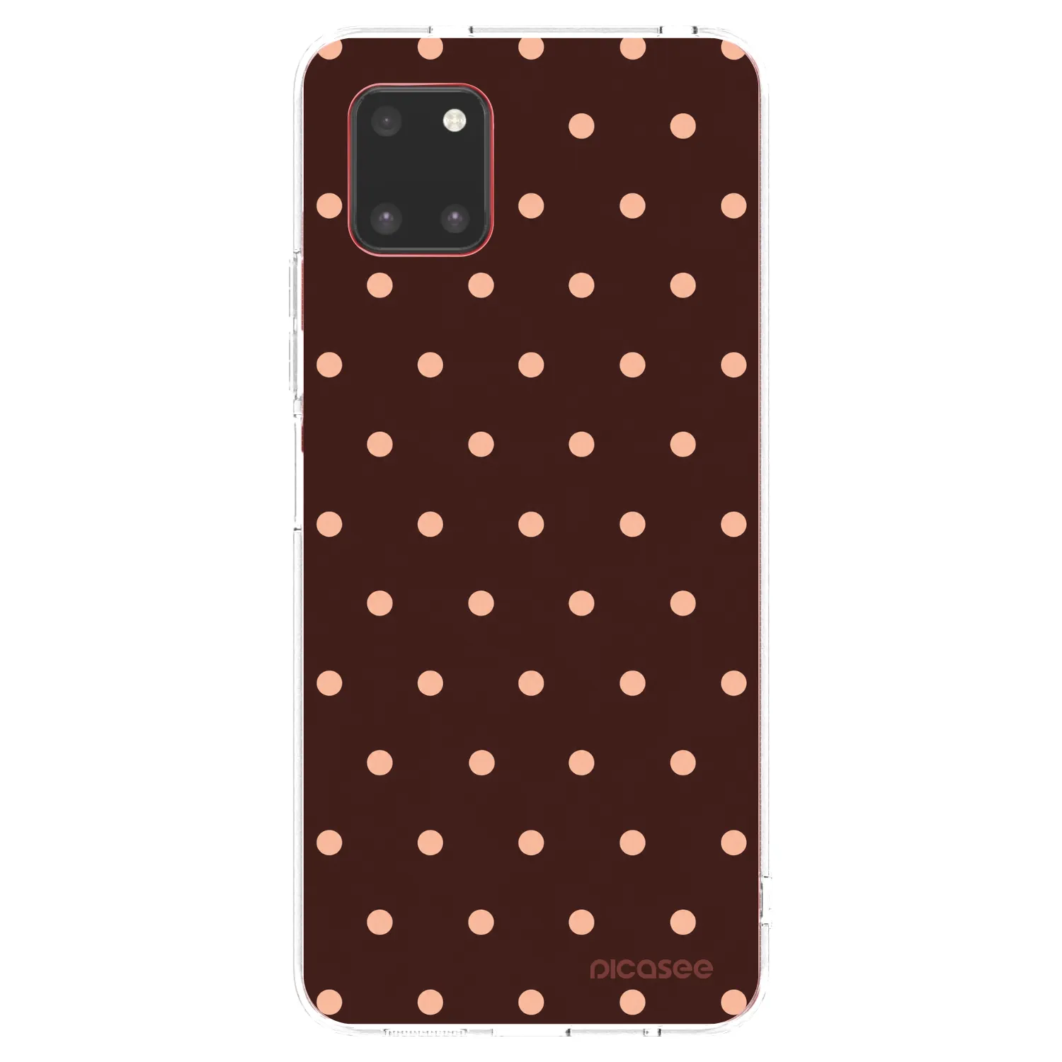 Picasee silikonski prozorni ovitek za Samsung Galaxy Note 10 Lite N770F - Peach Dots & Chocolate