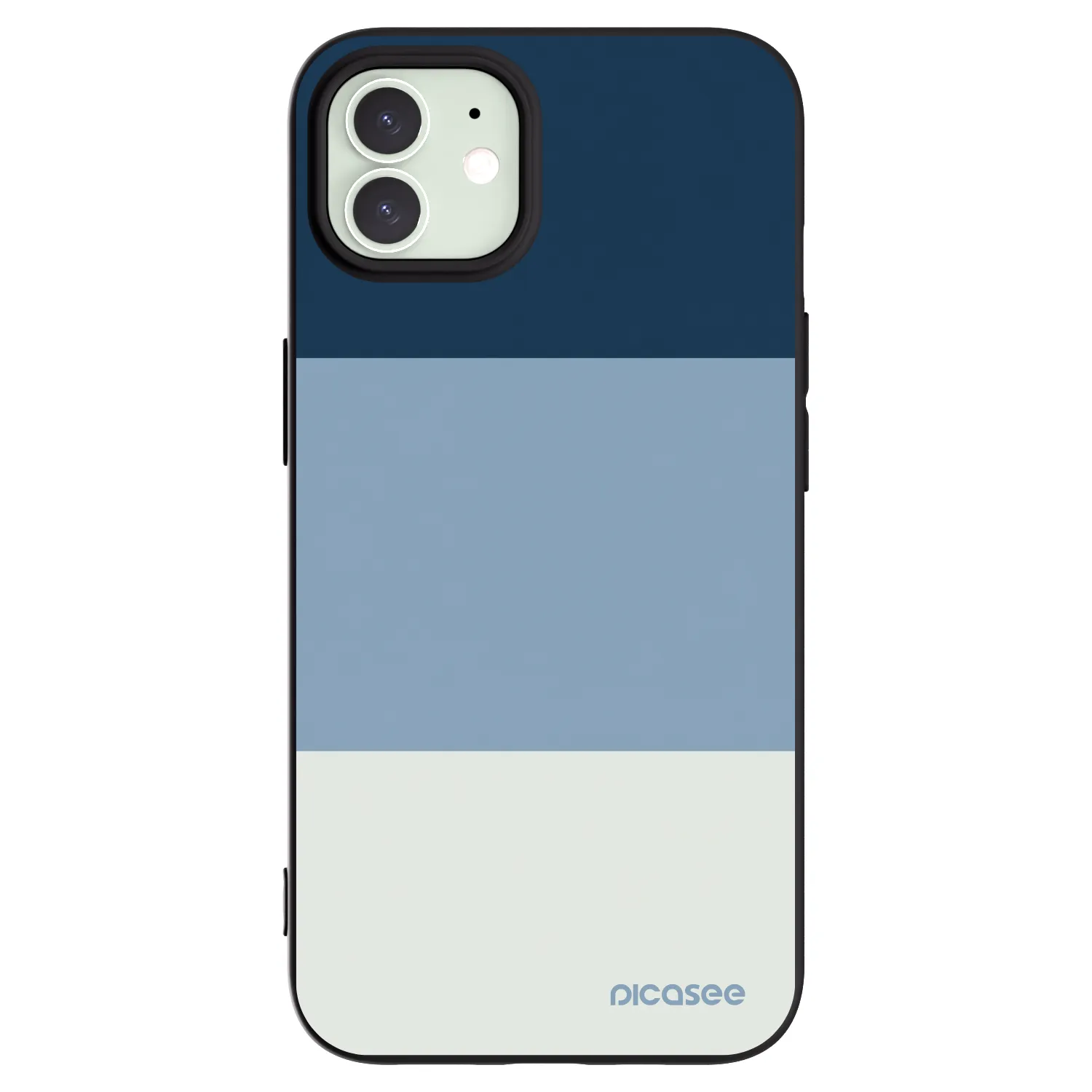 Picasee silikonski črni ovitek za Apple iPhone 12 - Coastal Blue