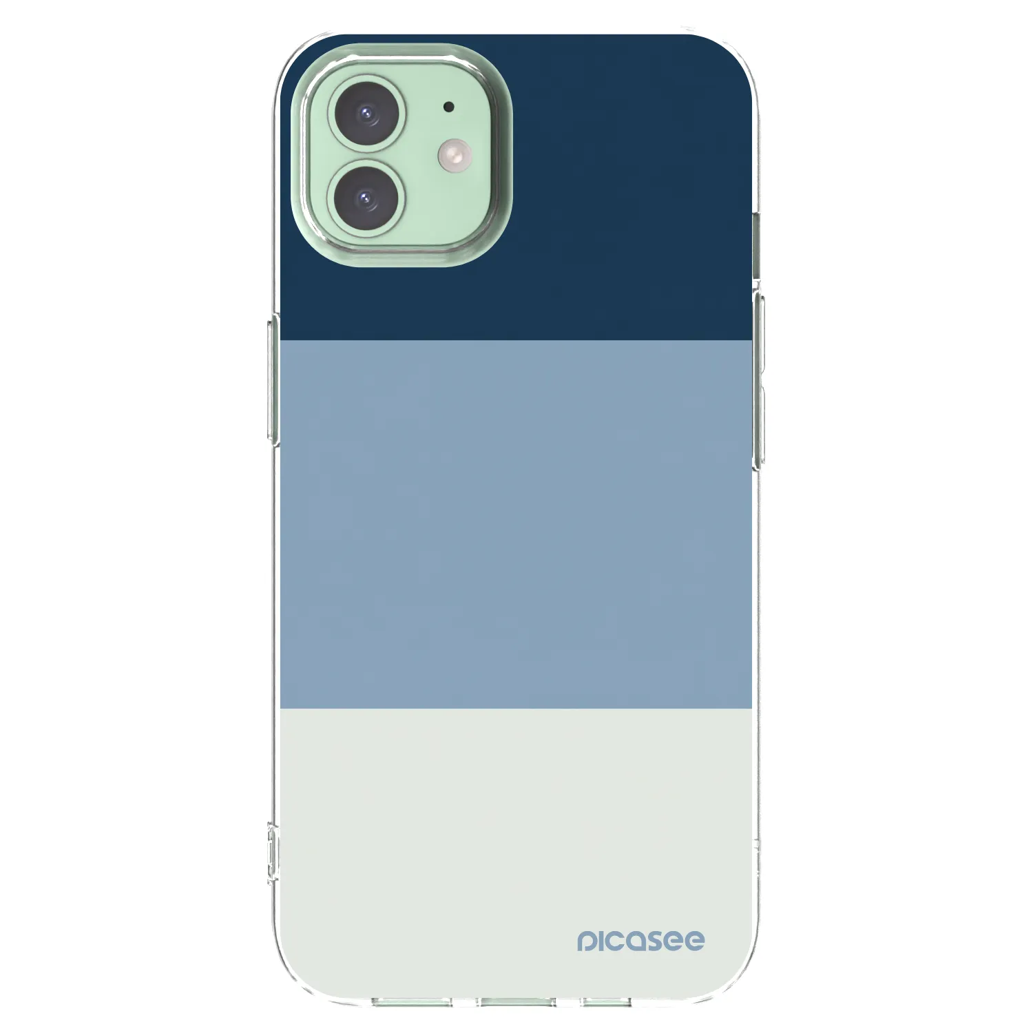Picasee silikonski prozorni ovitek za Apple iPhone 12 - Coastal Blue