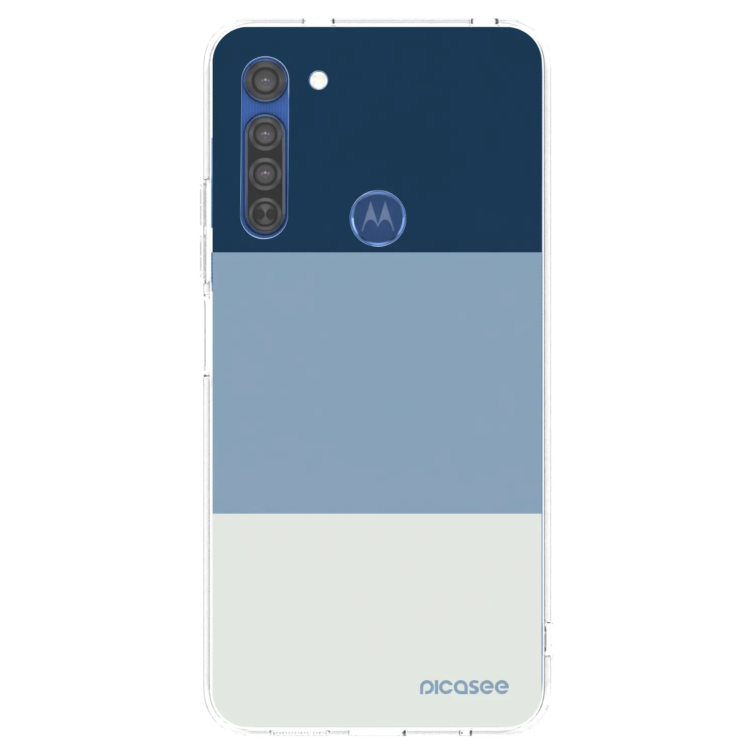 Picasee silikonski prozorni ovitek za Motorola Moto G8 - Coastal Blue