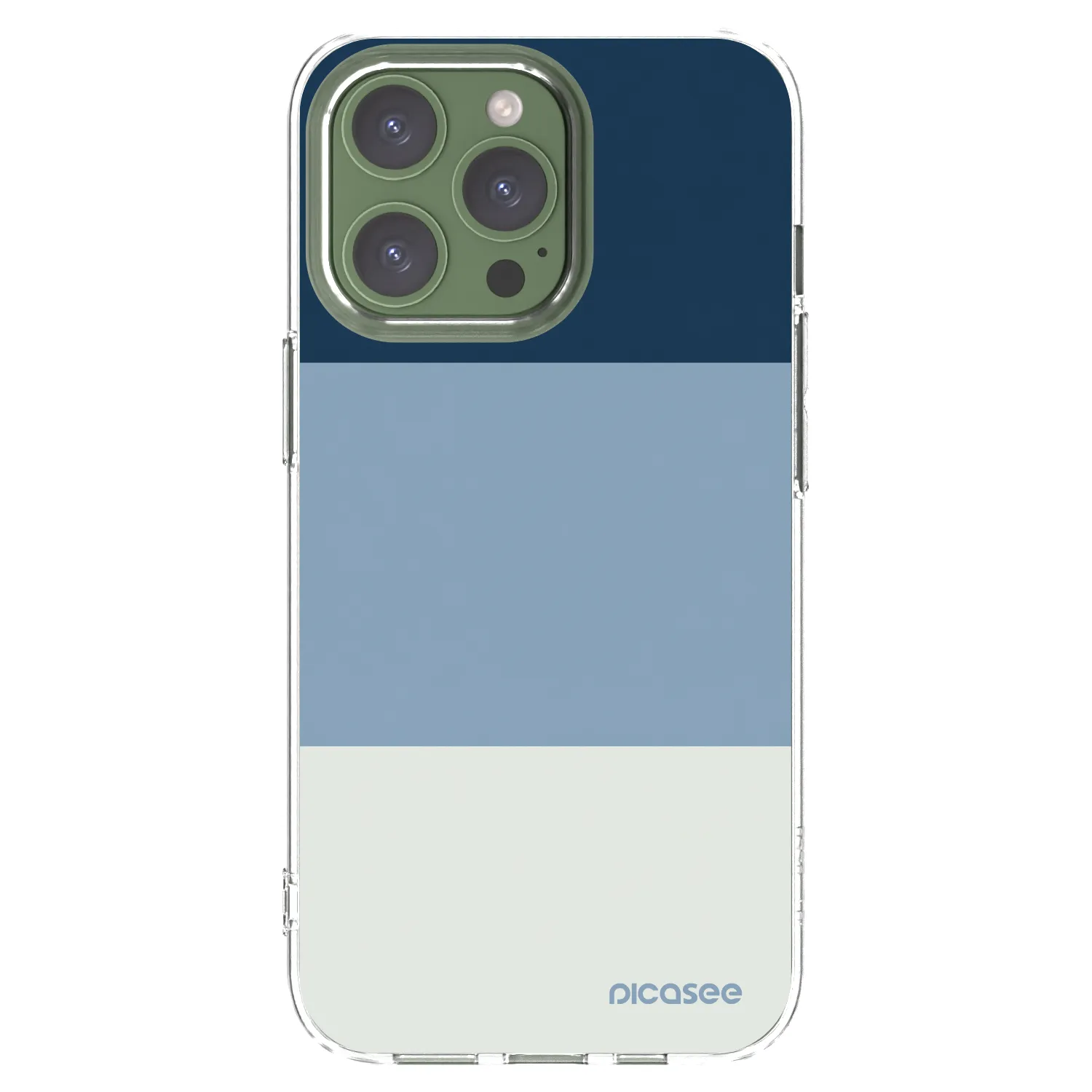 Picasee silikonski prozorni ovitek za Apple iPhone 13 Pro - Coastal Blue