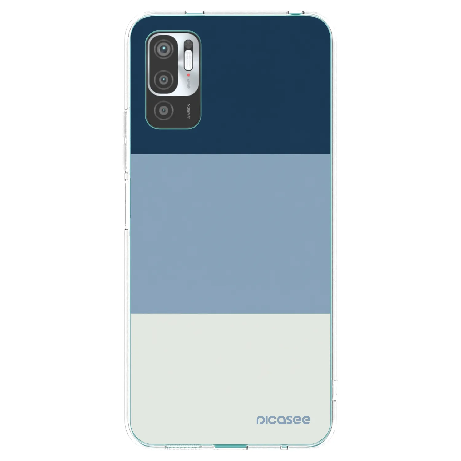 Picasee silikonski prozorni ovitek za Xiaomi Redmi Note 10 5G - Coastal Blue