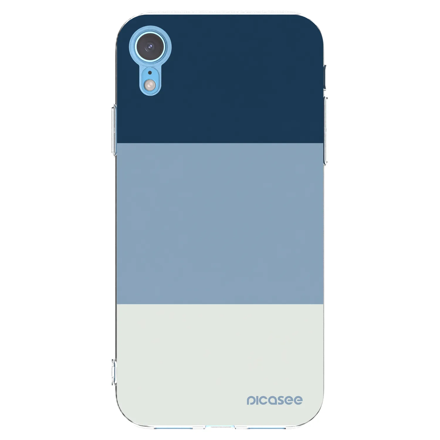 Picasee silikonski prozorni ovitek za Apple iPhone XR - Coastal Blue