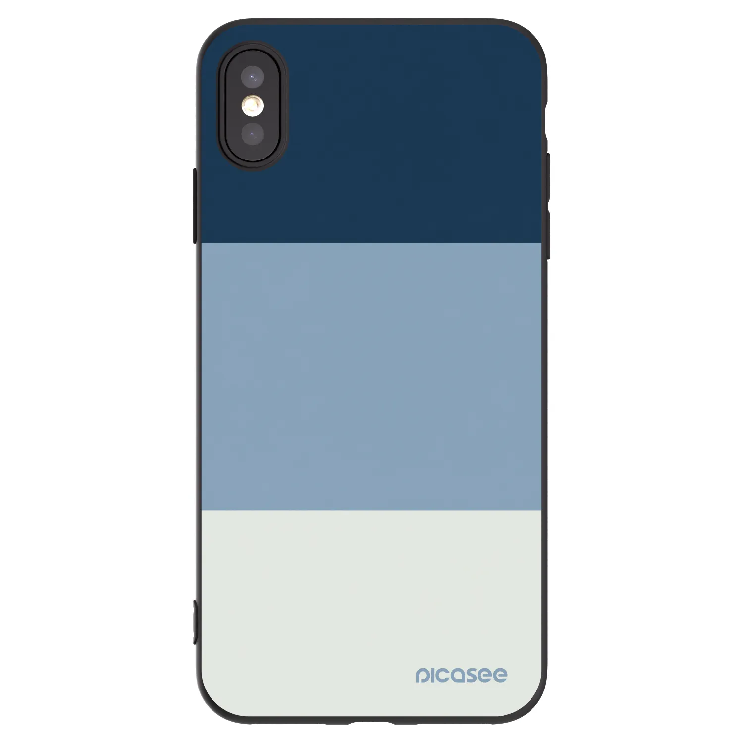 Picasee silikonski črni ovitek za Apple iPhone XS Max - Coastal Blue