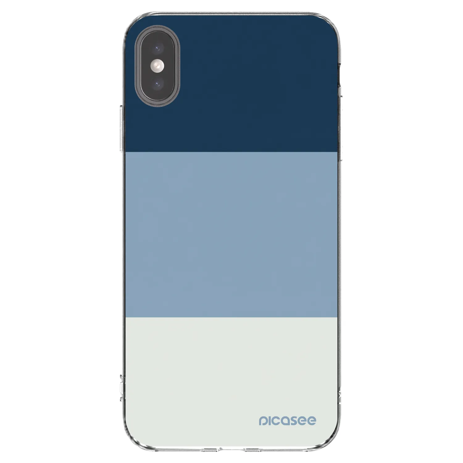 Picasee silikonski prozorni ovitek za Apple iPhone XS Max - Coastal Blue