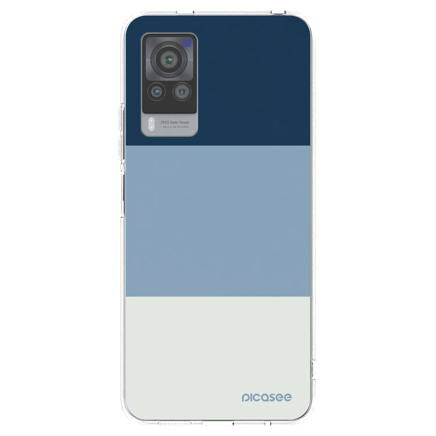 Picasee silikonski prozorni ovitek za Vivo X60 Pro 5G - Coastal Blue