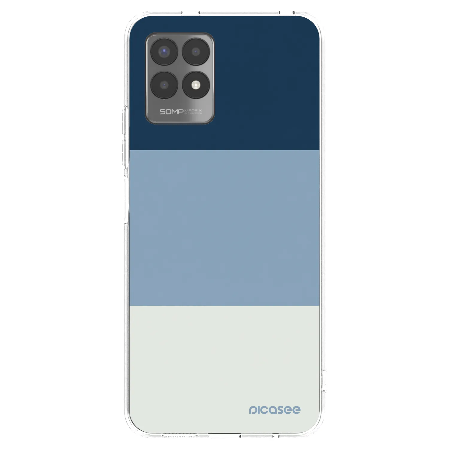 Picasee silikonski prozorni ovitek za Realme 8i - Coastal Blue