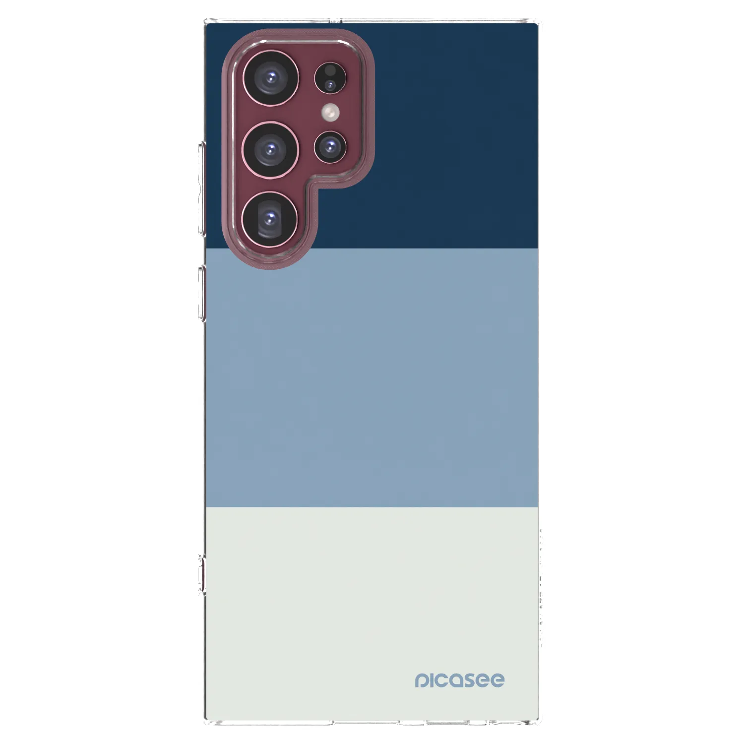 Picasee silikonski prozorni ovitek za Samsung Galaxy S22 Ultra 5G - Coastal Blue