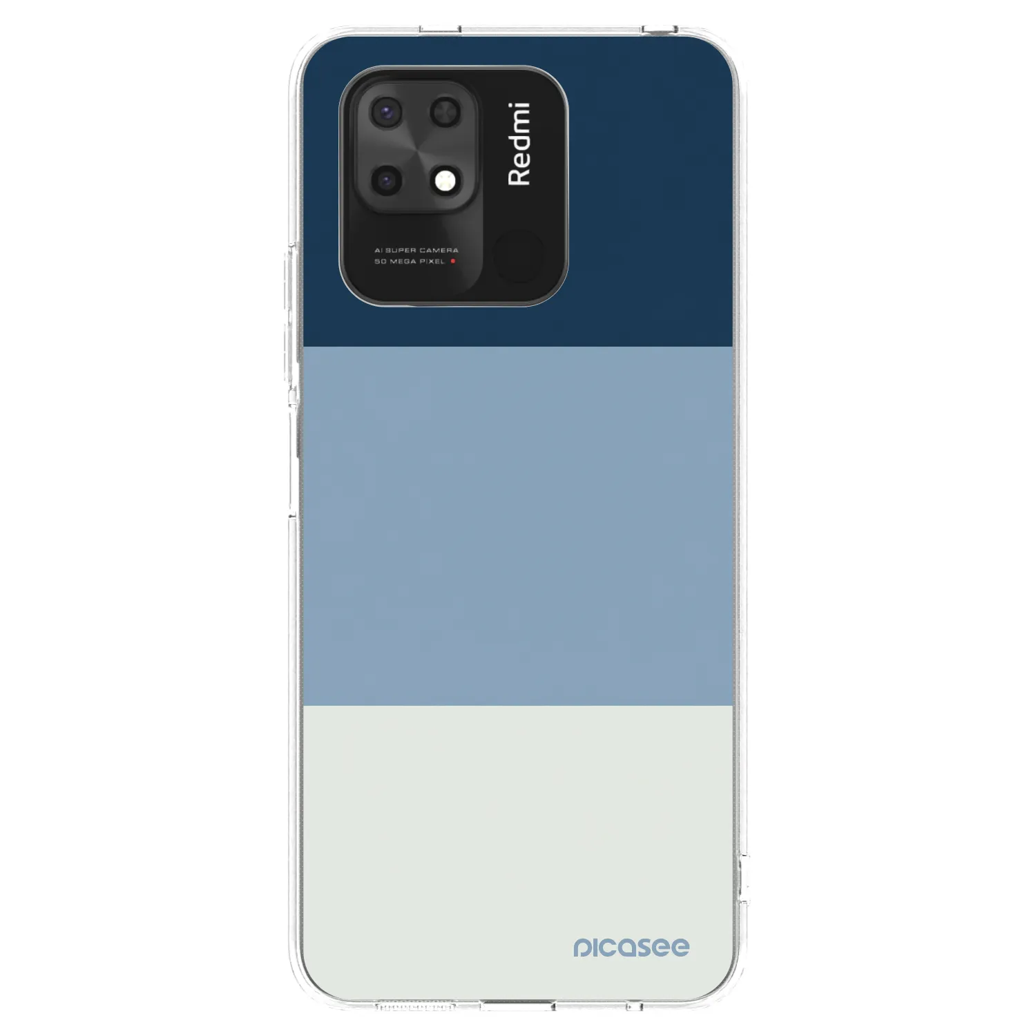 Picasee silikonski prozorni ovitek za Xiaomi Redmi 10C - Coastal Blue
