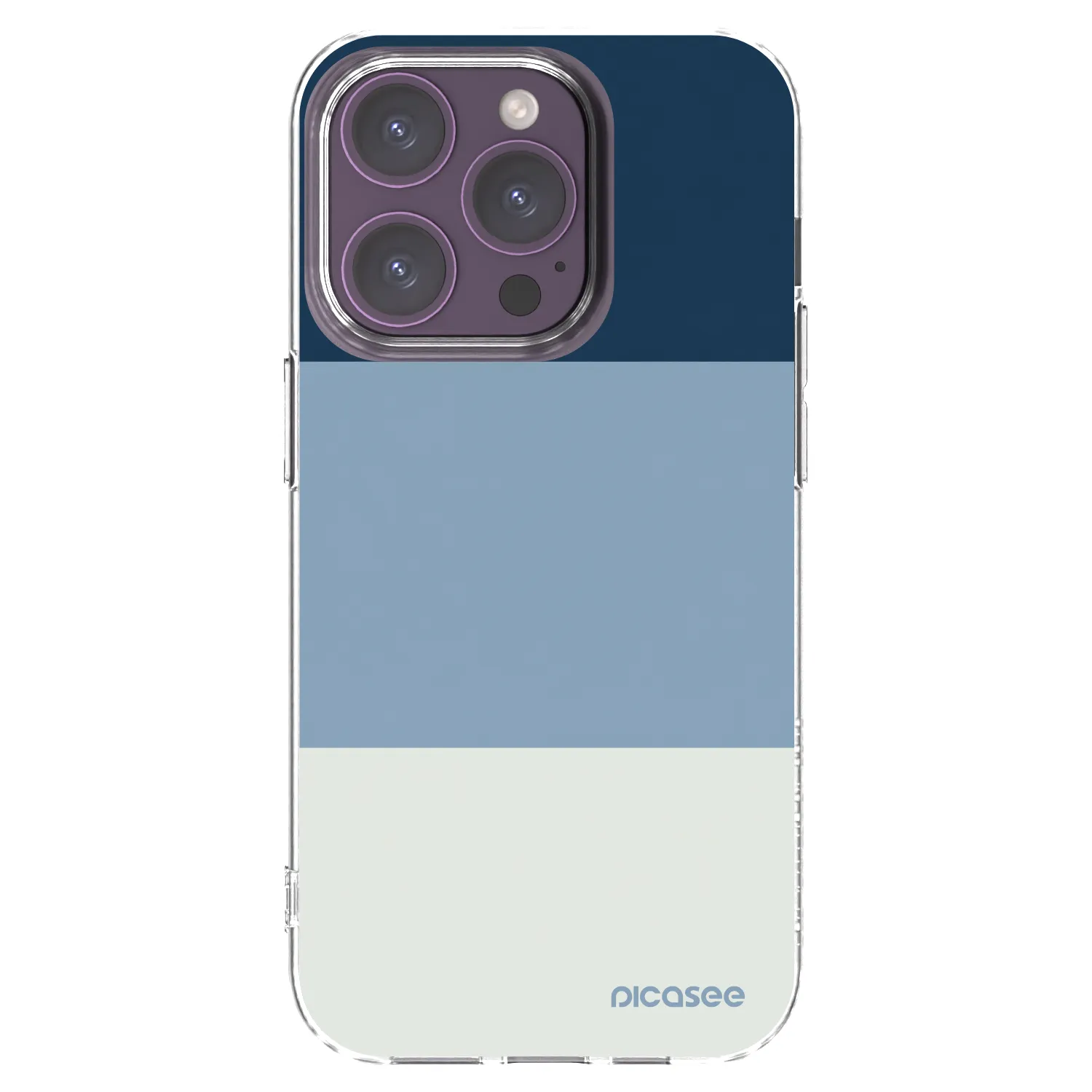 Picasee silikonski prozorni ovitek za Apple iPhone 14 Pro - Coastal Blue