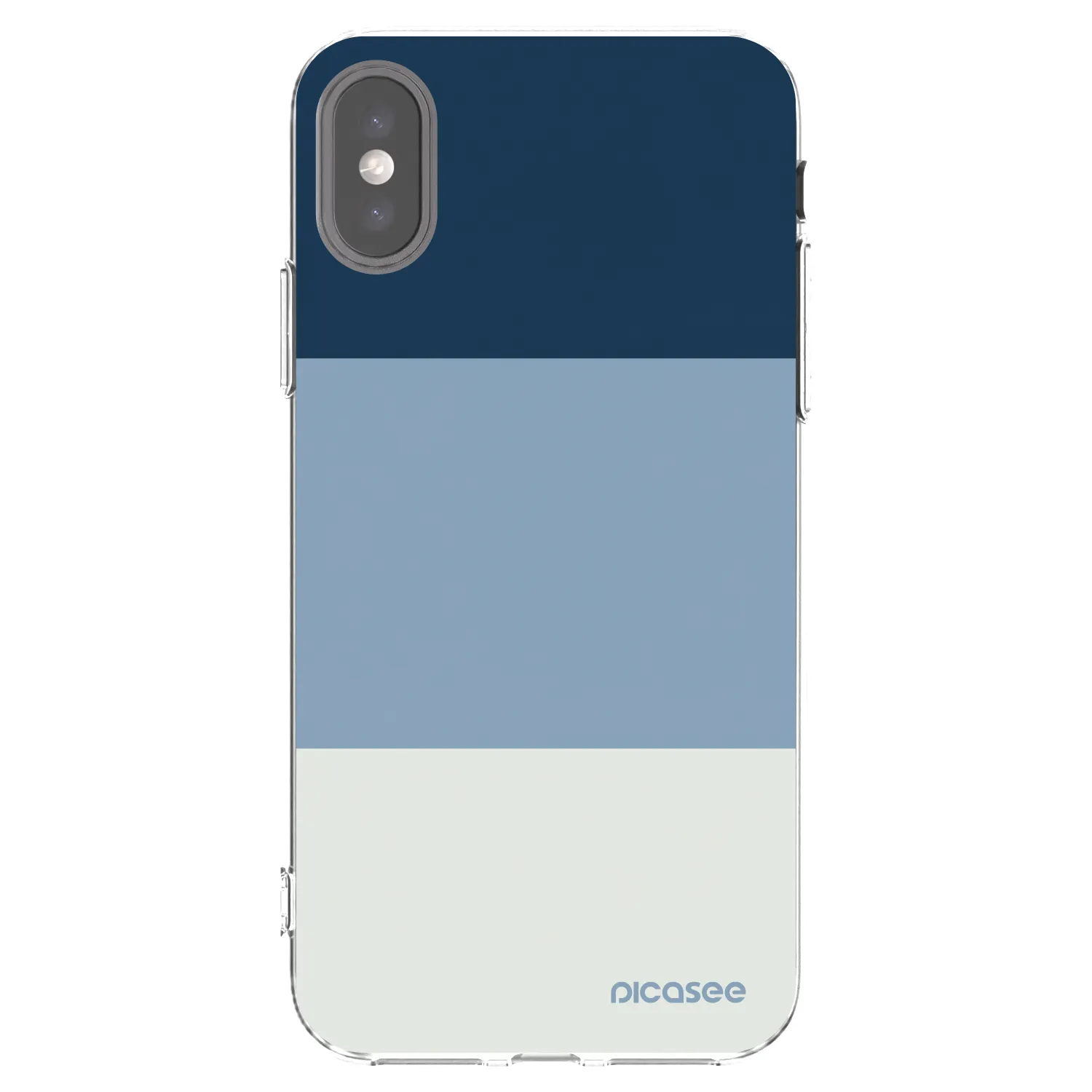 Picasee silikonski prozorni ovitek za Apple iPhone X/XS - Coastal Blue