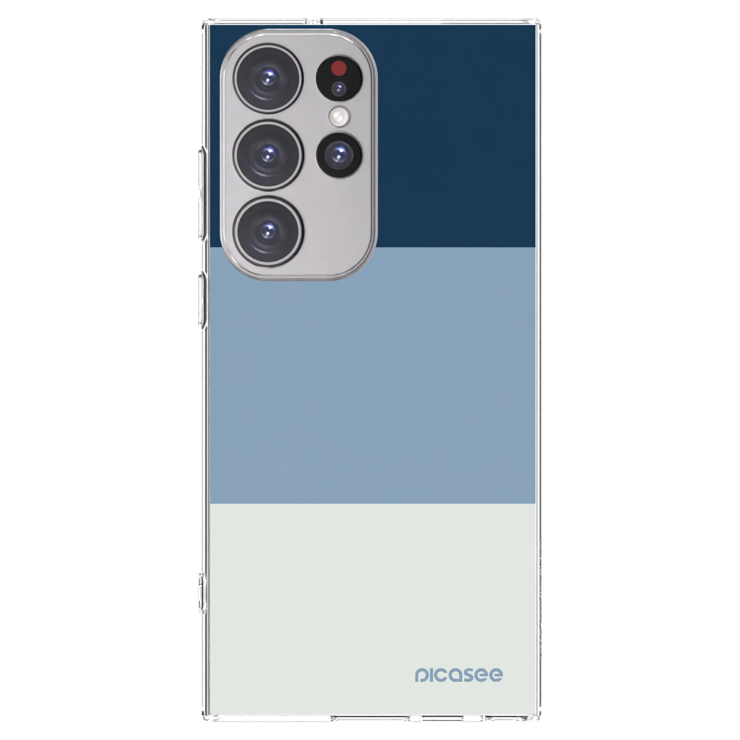 Picasee silikonski prozorni ovitek za Samsung Galaxy S23 Ultra 5G - Coastal Blue