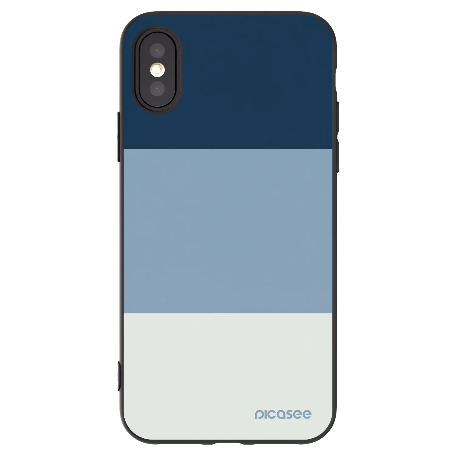 Picasee silikonski črni ovitek za Apple iPhone X/XS - Coastal Blue