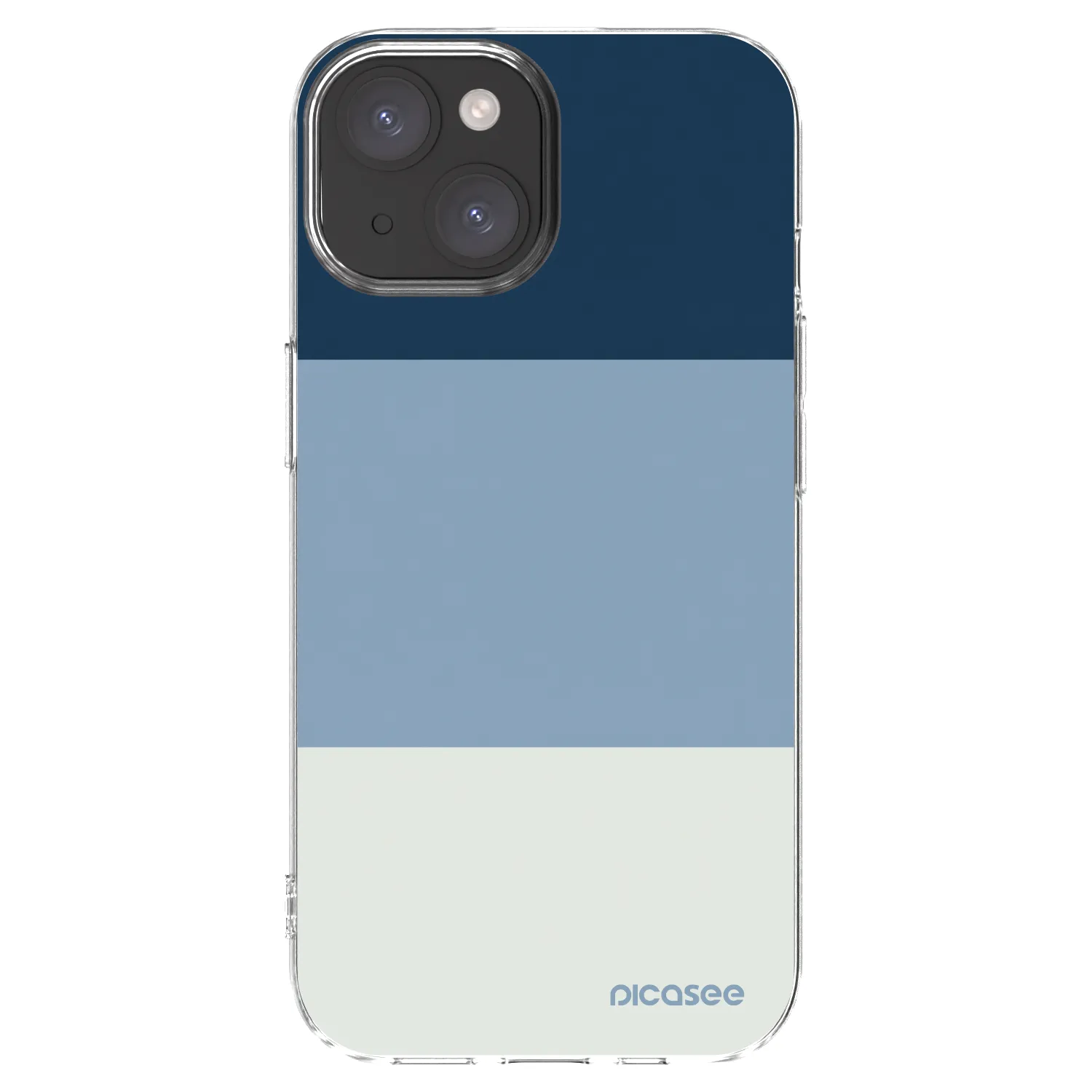 Picasee silikonski prozorni ovitek za Apple iPhone 15 - Coastal Blue
