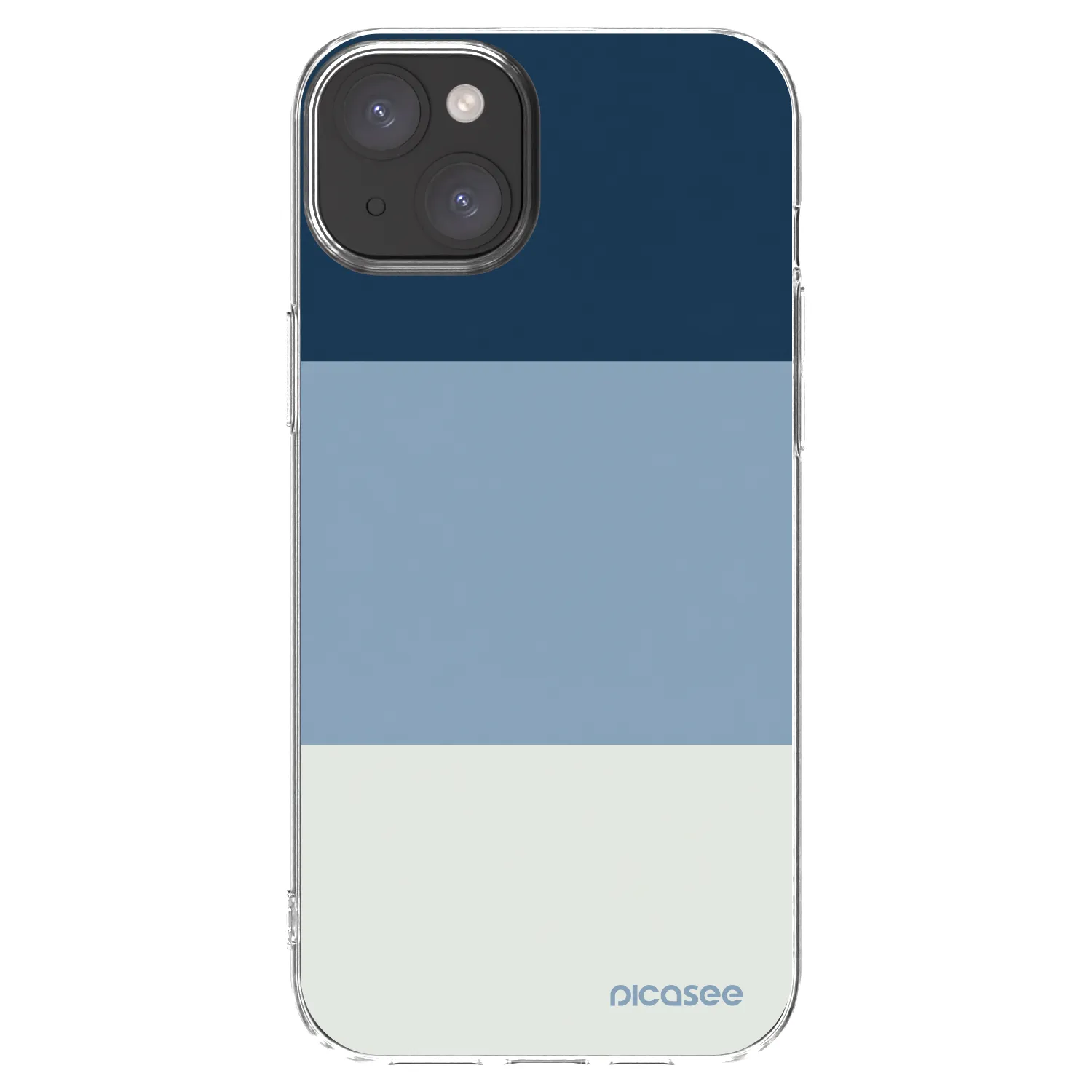 Picasee silikonski prozorni ovitek za Apple iPhone 15 Plus - Coastal Blue