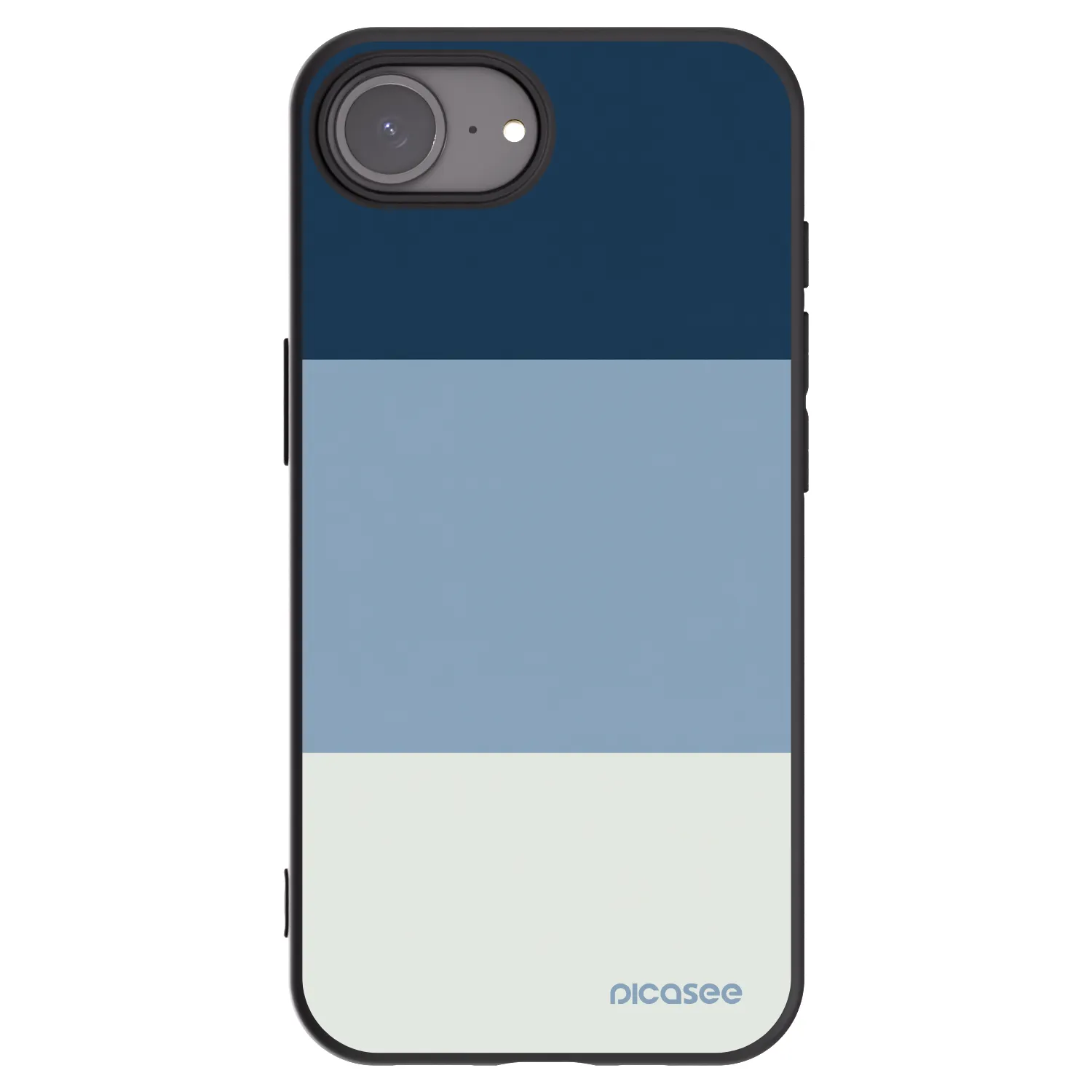 Picasee silikonski črni ovitek za Apple iPhone 16e - Coastal Blue