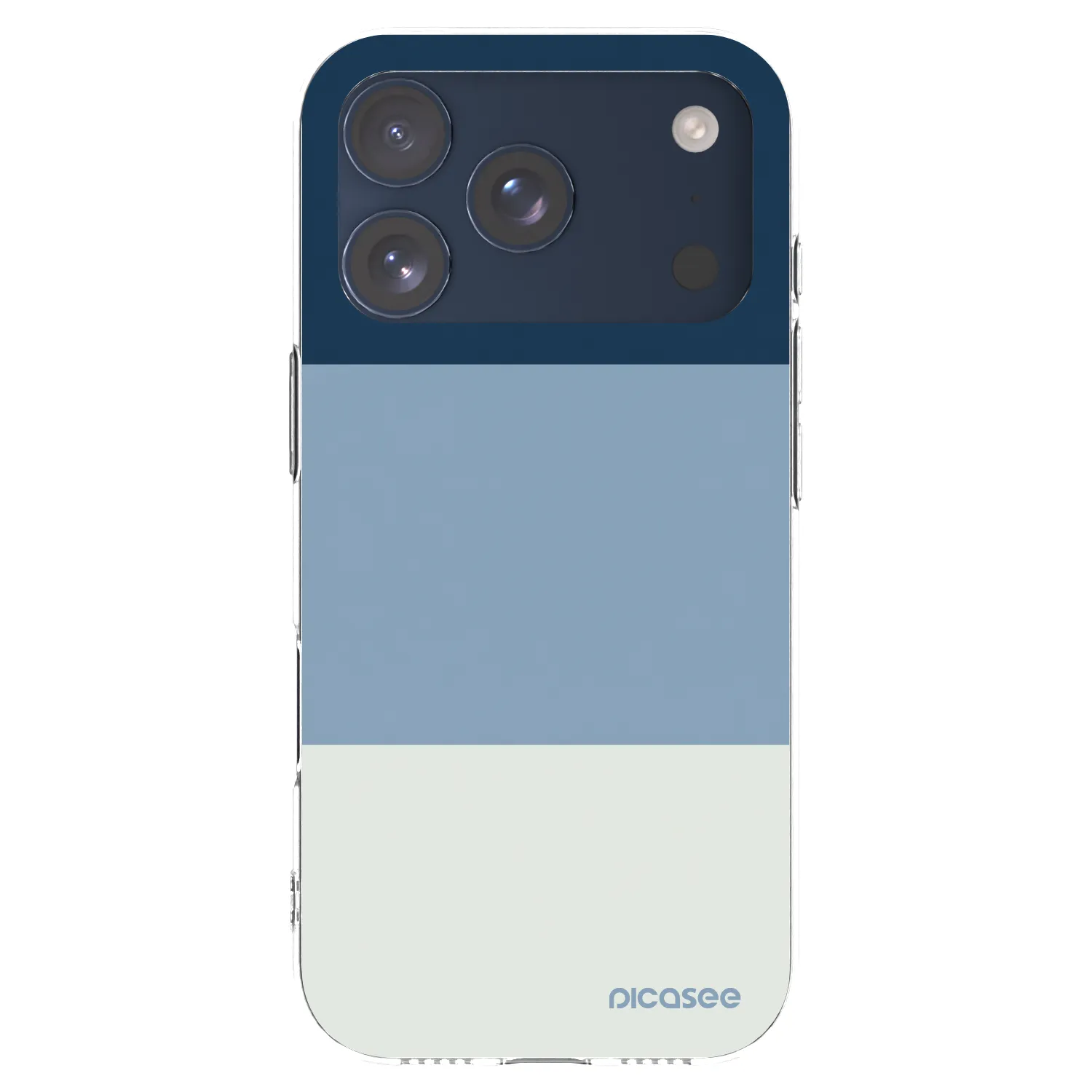Picasee silikonski prozorni ovitek za Apple iPhone 17 Pro - Coastal Blue