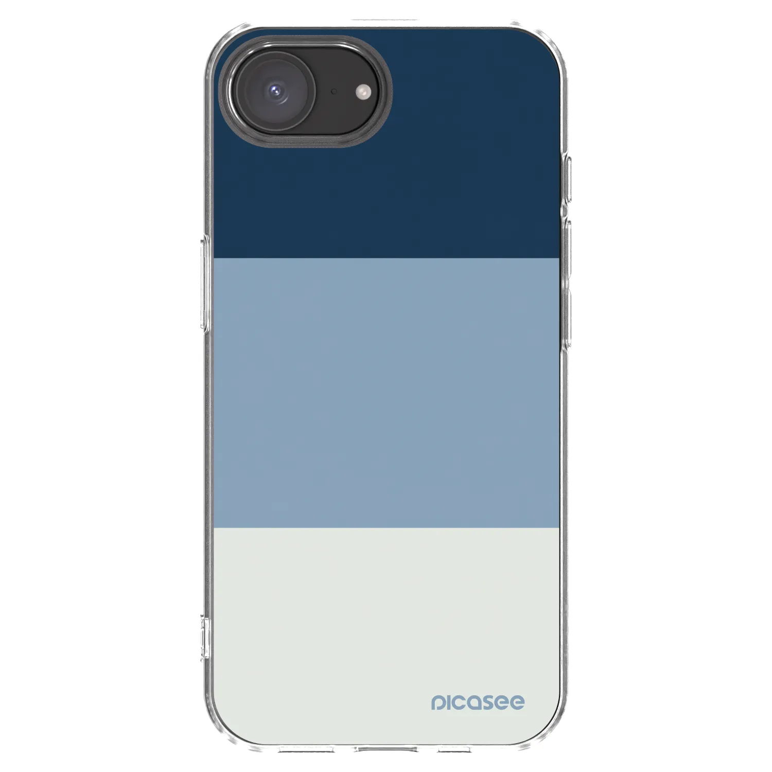 Picasee silikonski prozorni ovitek za Apple iPhone 17e - Coastal Blue