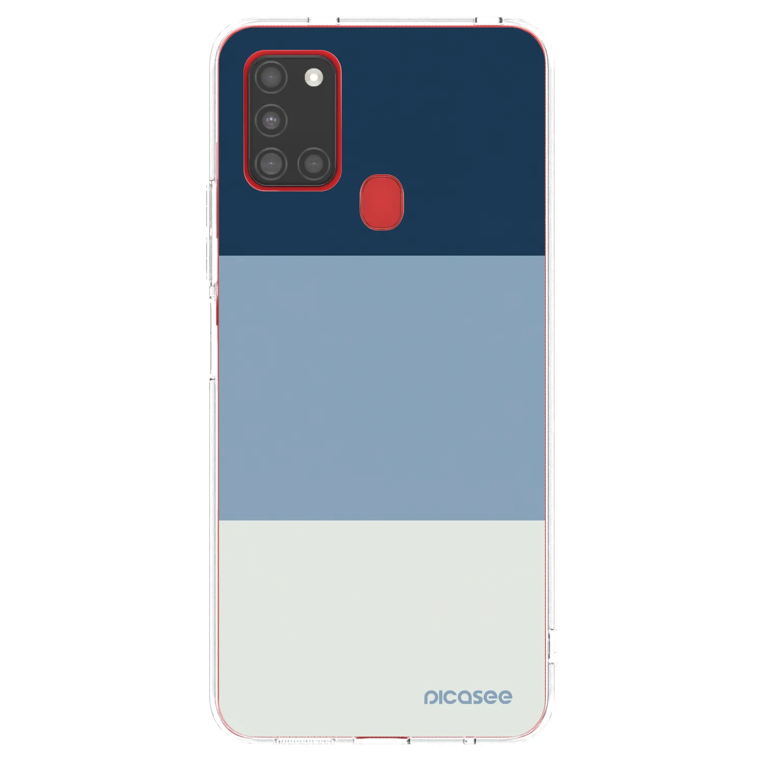 Picasee silikonski prozorni ovitek za Samsung Galaxy A21s - Coastal Blue