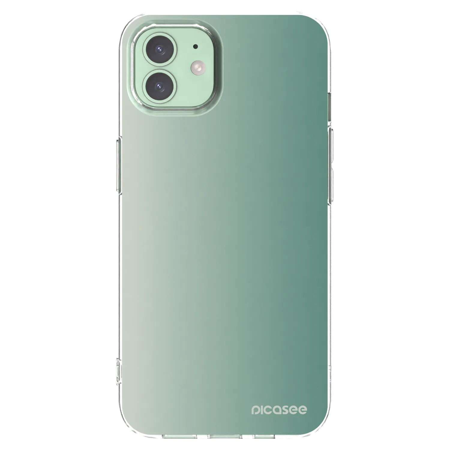 Picasee silikonski prozorni ovitek za Apple iPhone 12 - Misty Sage
