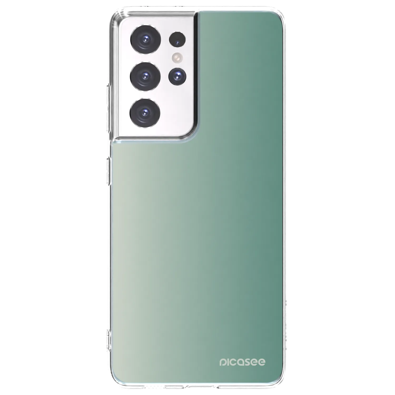 Picasee silikonski prozorni ovitek za Samsung Galaxy S21 Ultra 5G G998B - Misty Sage
