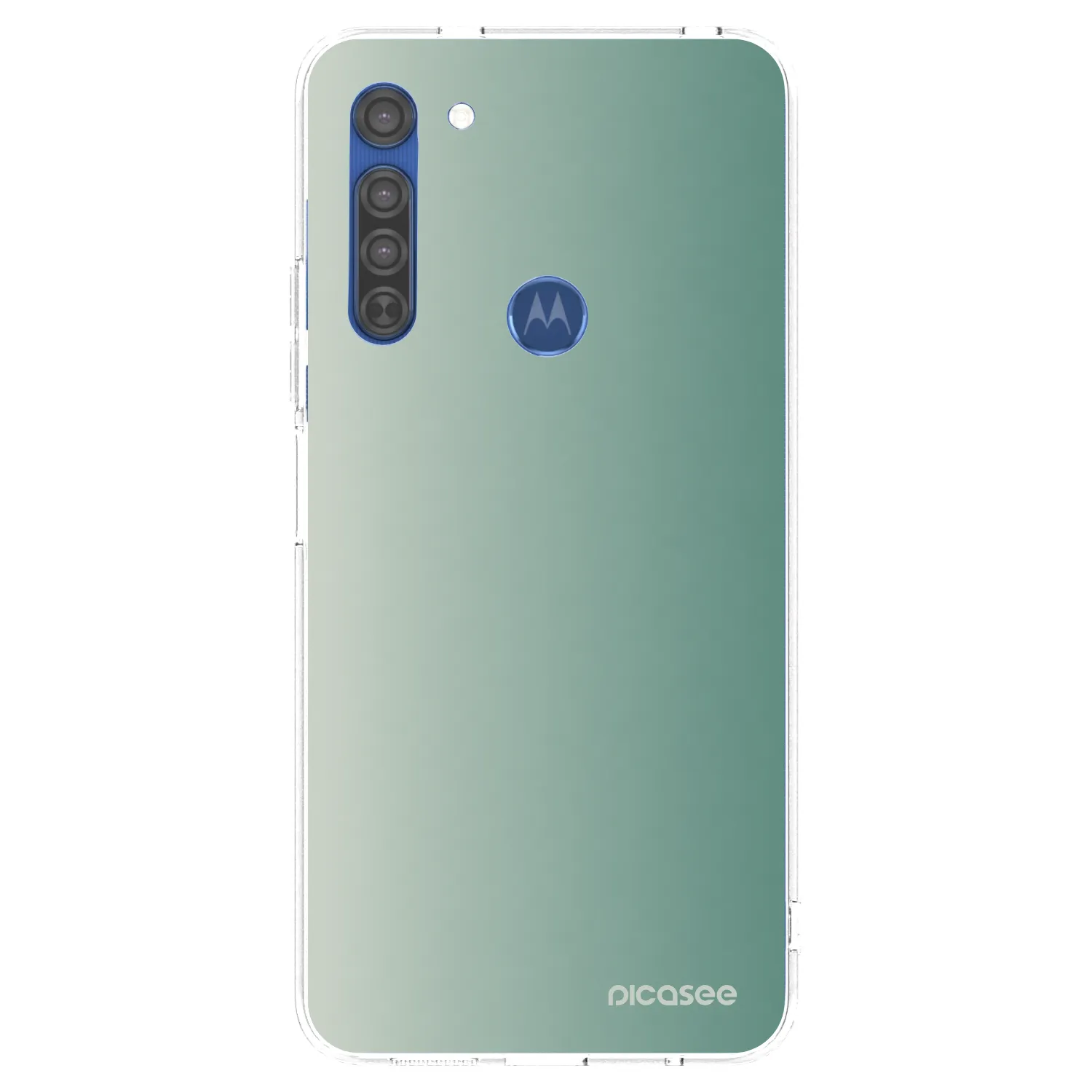 Picasee silikonski prozorni ovitek za Motorola Moto G8 - Misty Sage