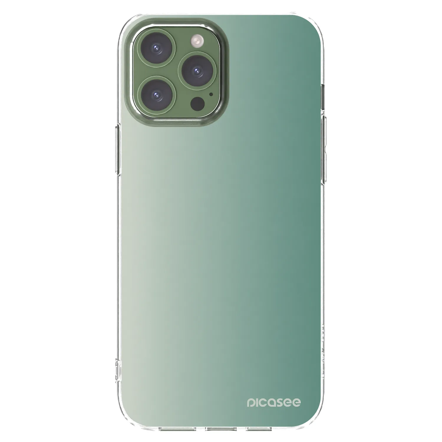 Picasee silikonski prozorni ovitek za Apple iPhone 13 Pro Max - Misty Sage