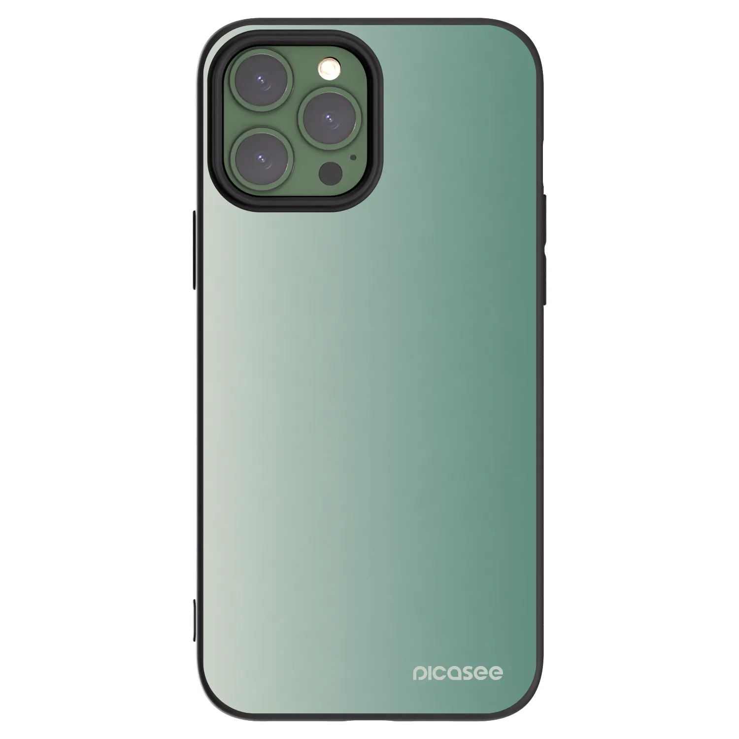 Picasee silikonski črni ovitek za Apple iPhone 13 Pro Max - Misty Sage