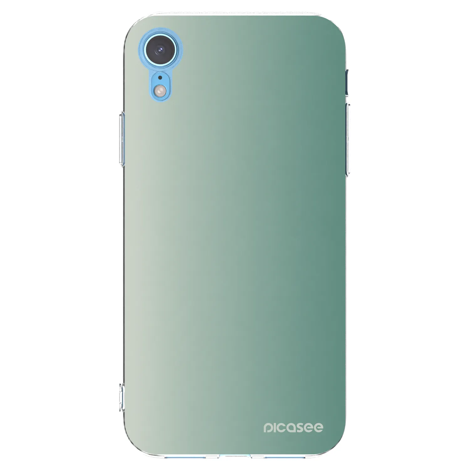 Picasee silikonski prozorni ovitek za Apple iPhone XR - Misty Sage