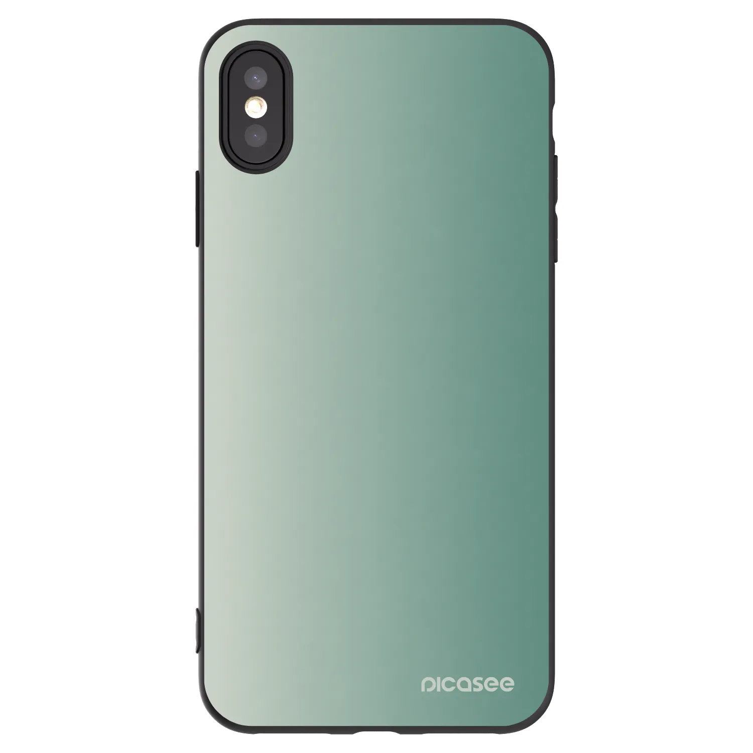 Picasee silikonski črni ovitek za Apple iPhone XS Max - Misty Sage