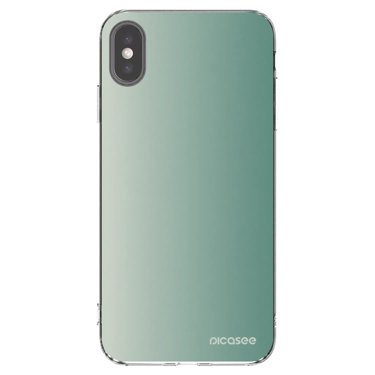 Picasee silikonski prozorni ovitek za Apple iPhone XS Max - Misty Sage