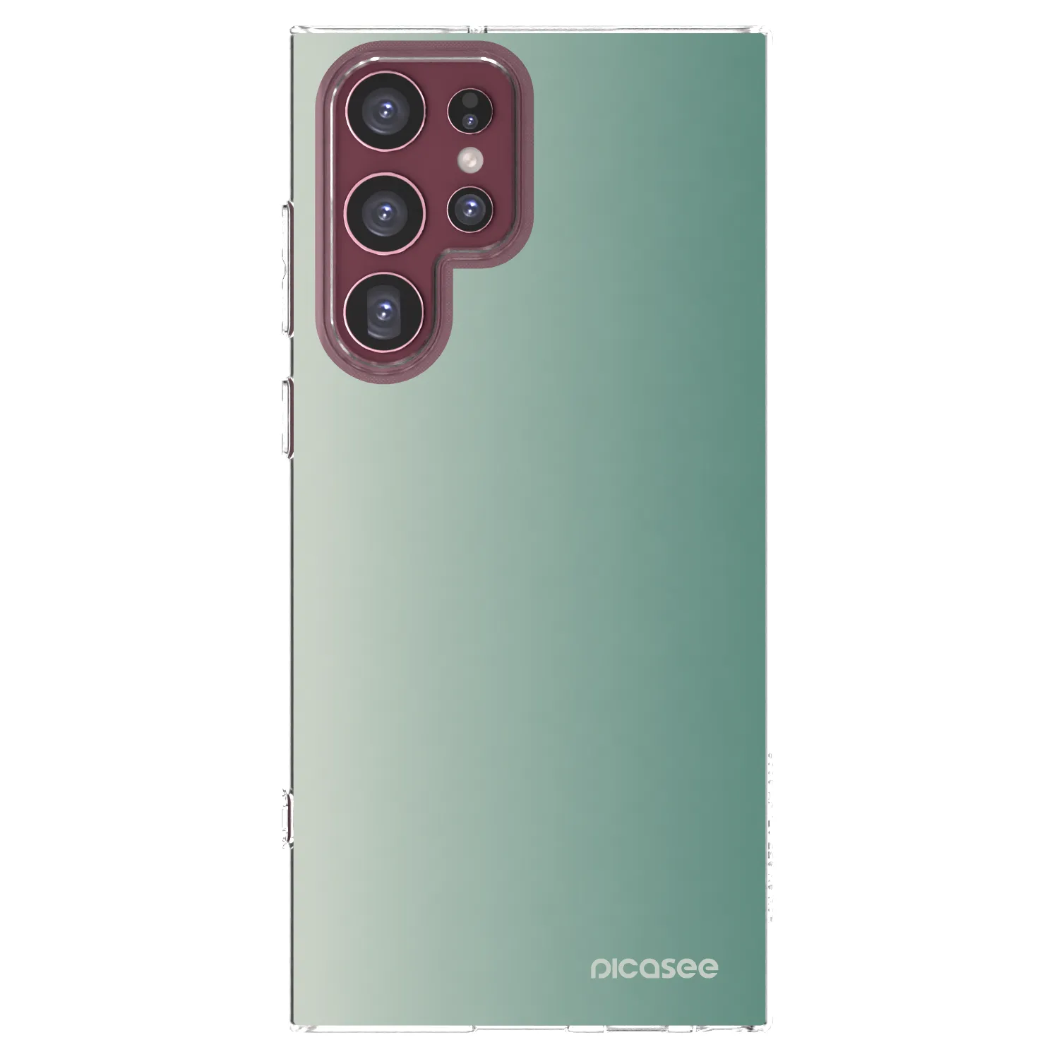Picasee silikonski prozorni ovitek za Samsung Galaxy S22 Ultra 5G - Misty Sage