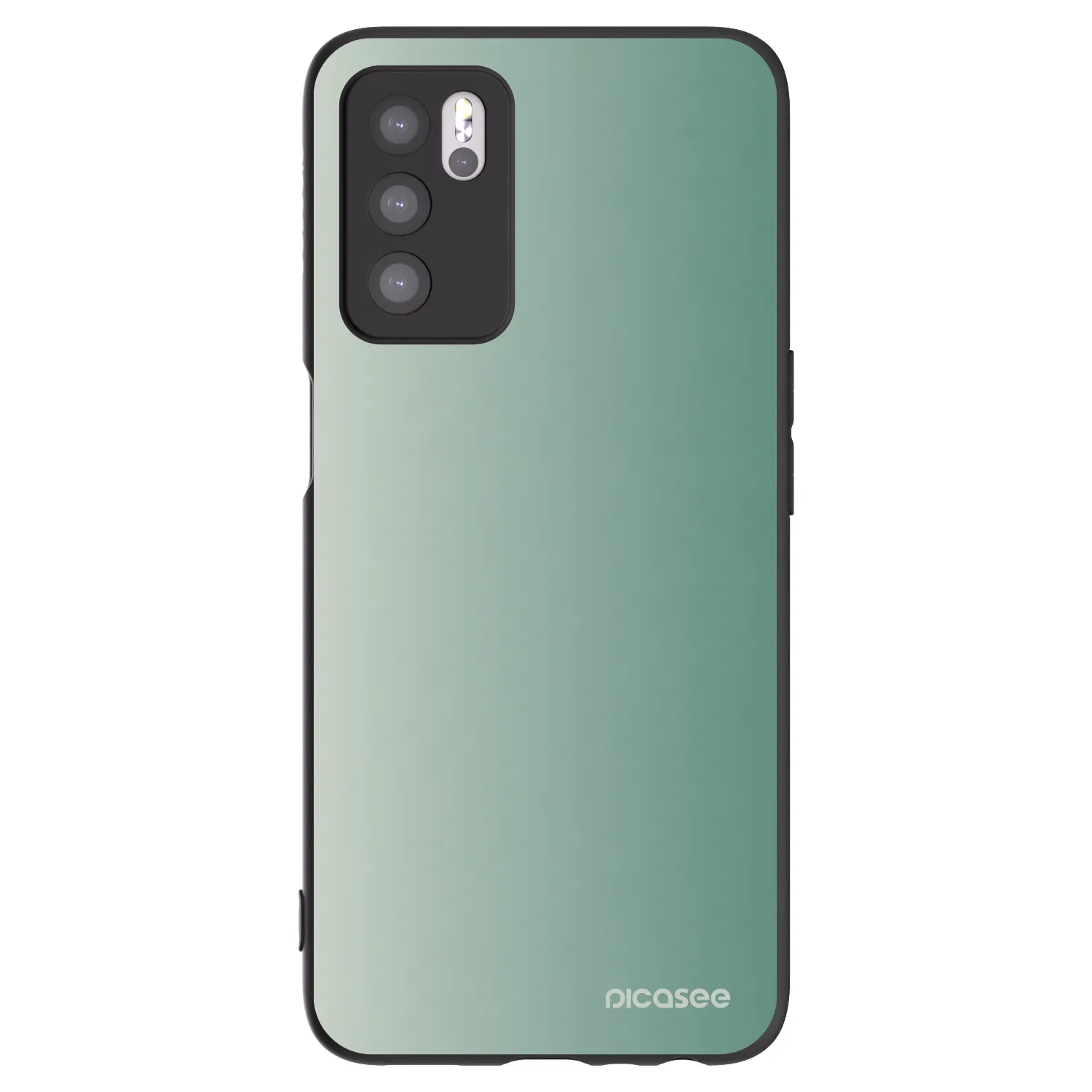 Picasee silikonski črni ovitek za OPPO A16 - Misty Sage
